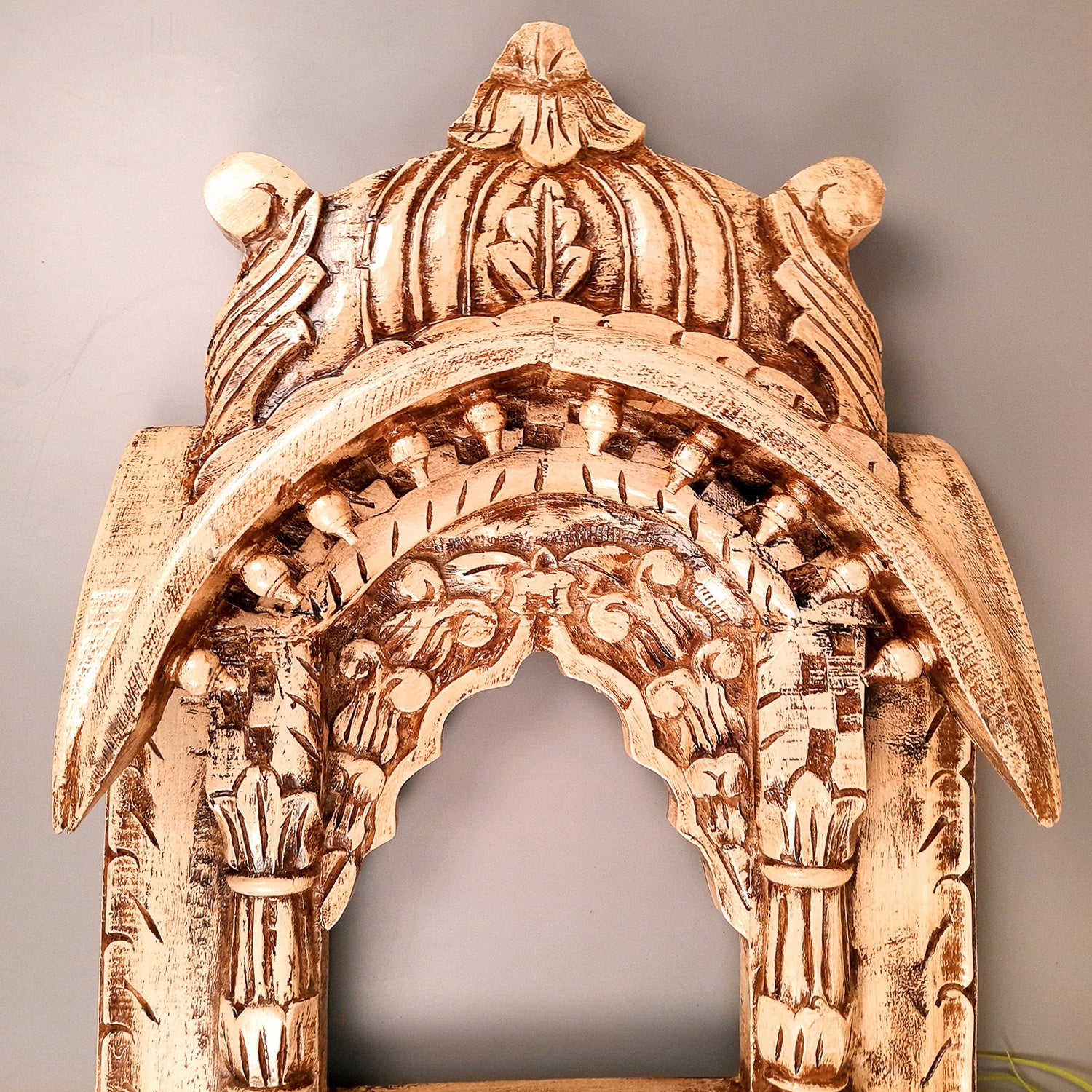 Jharokha Wall Hanging - Window Design | Wooden Jharokha Hangings for Photo Frame & Mirrors - For Home, Wall Decor, Living room, Entrance Decoration & Gifts - 27 Inch