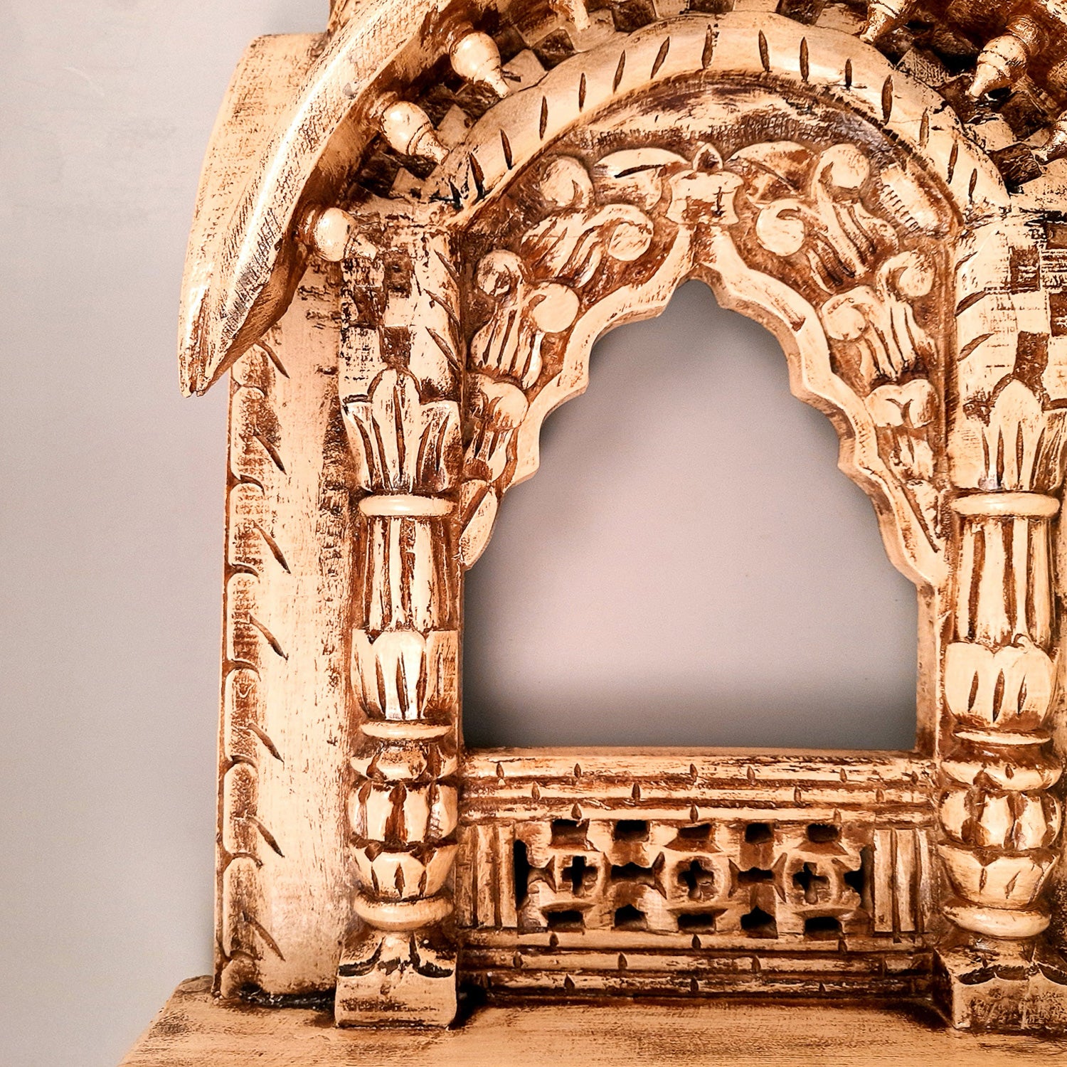 Jharokha Wall Hanging - Window Design | Wooden Jharokha Hangings for Photo Frame & Mirrors - For Home, Wall Decor, Living room, Entrance Decoration & Gifts - 27 Inch