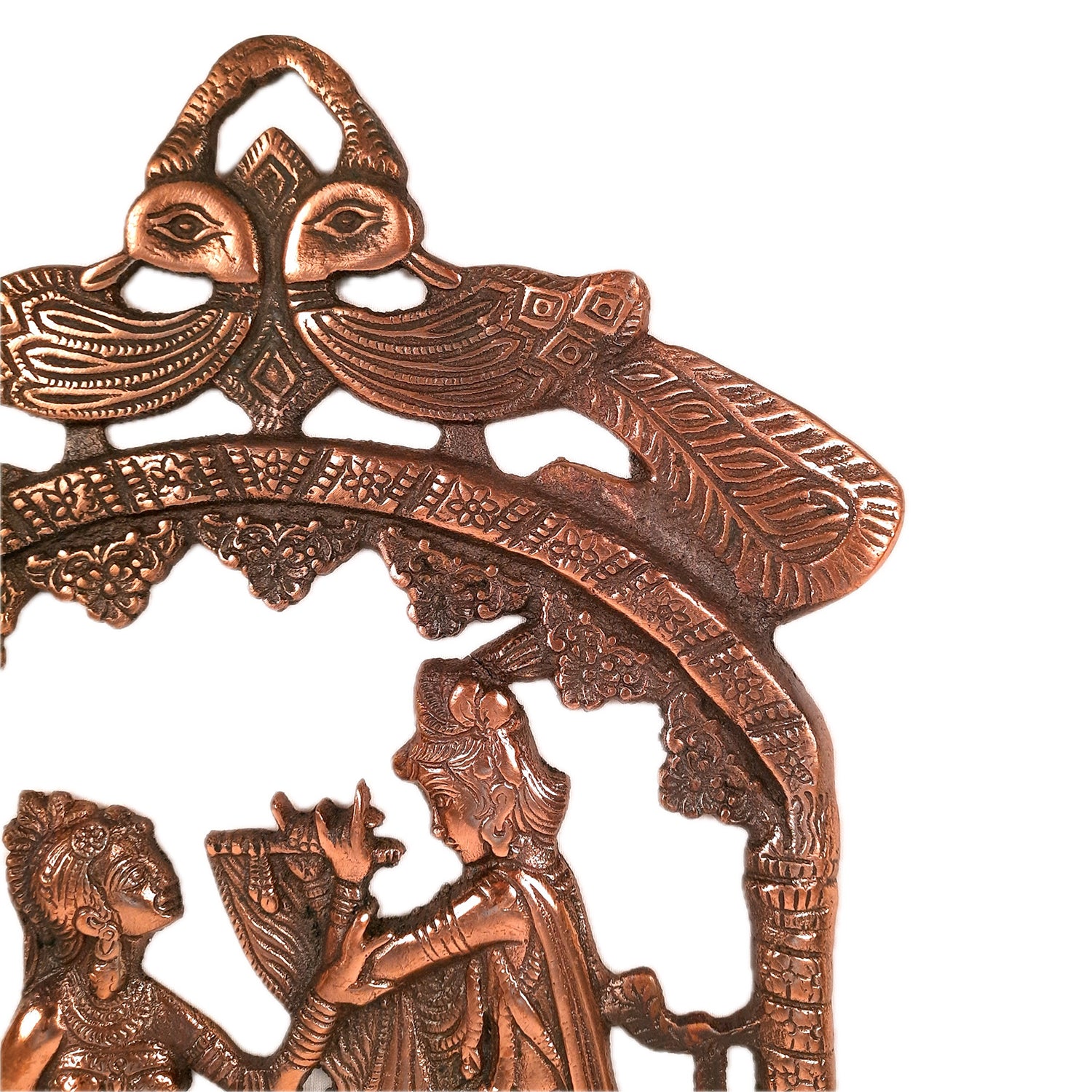 Radha Krishna Idol Wall Hanging Art | Radhe Krishna Wall Statue Murti | Religious Gifts | Wedding Gift for Couples - for Home, Living Room, Office, Puja , Entrance Decoration - 14 Inch - Apkamart