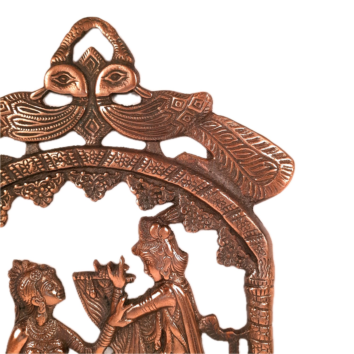 Radha Krishna Idol Wall Hanging Art | Radhe Krishna Wall Statue Murti | Religious Gifts | Wedding Gift for Couples - for Home, Living Room, Office, Puja , Entrance Decoration - 14 Inch - Apkamart