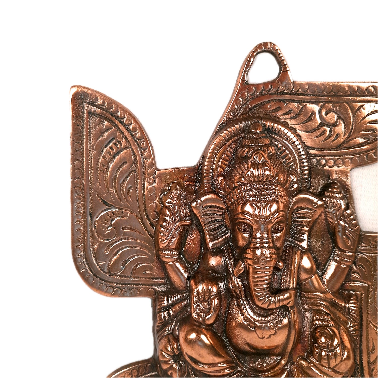 Ganesh Idol Wall Hanging | Lord Ganesha With Swastik Wall Statue Decor - For Puja, Home, Entrance, Living Room & Gift - 8 Inch - Apkamart