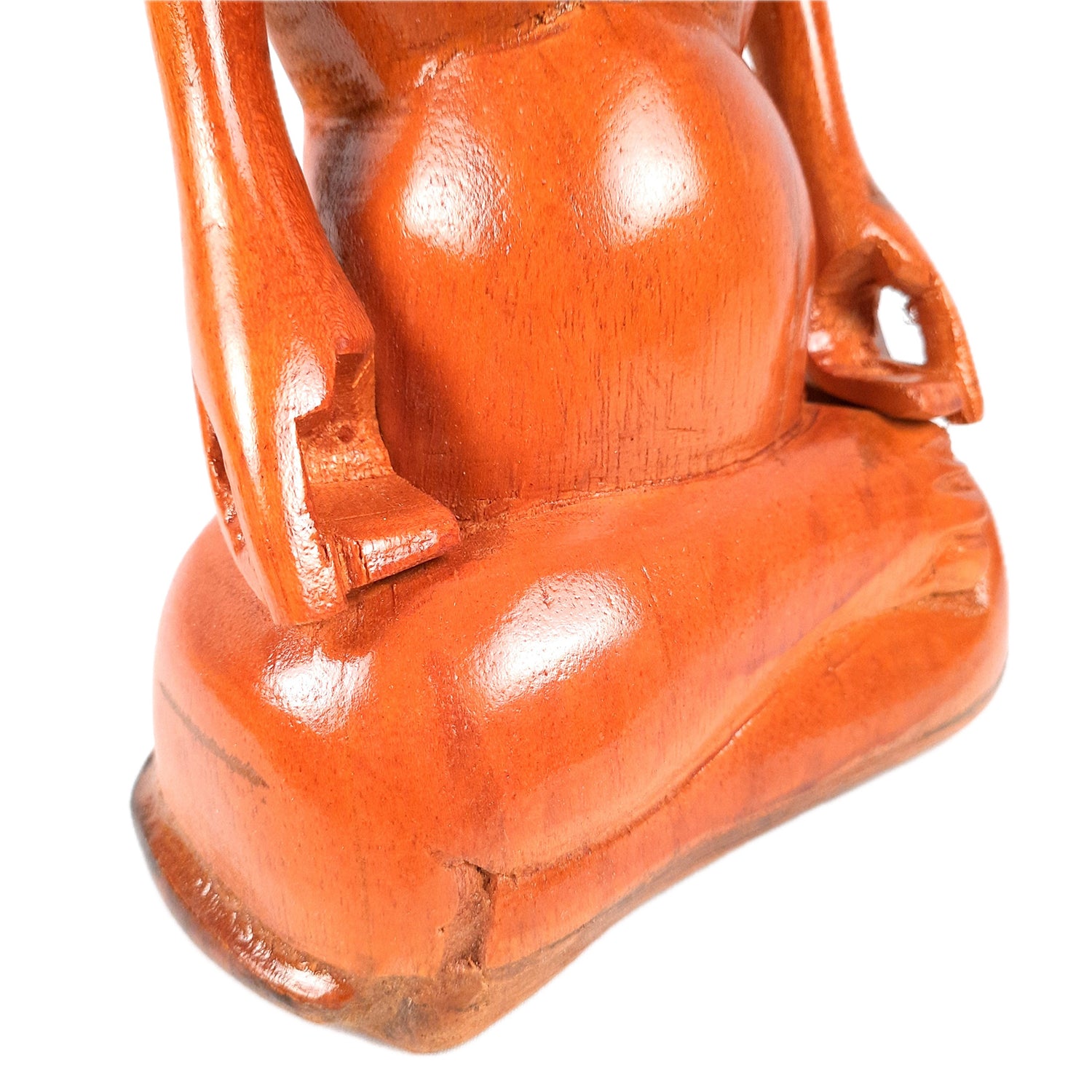 Meditating Frog Showpiece | wooden Animal Figurines - For Home, Table, Living Room, Office Desk Decor & Gifts - 10 Inch - Apkamart