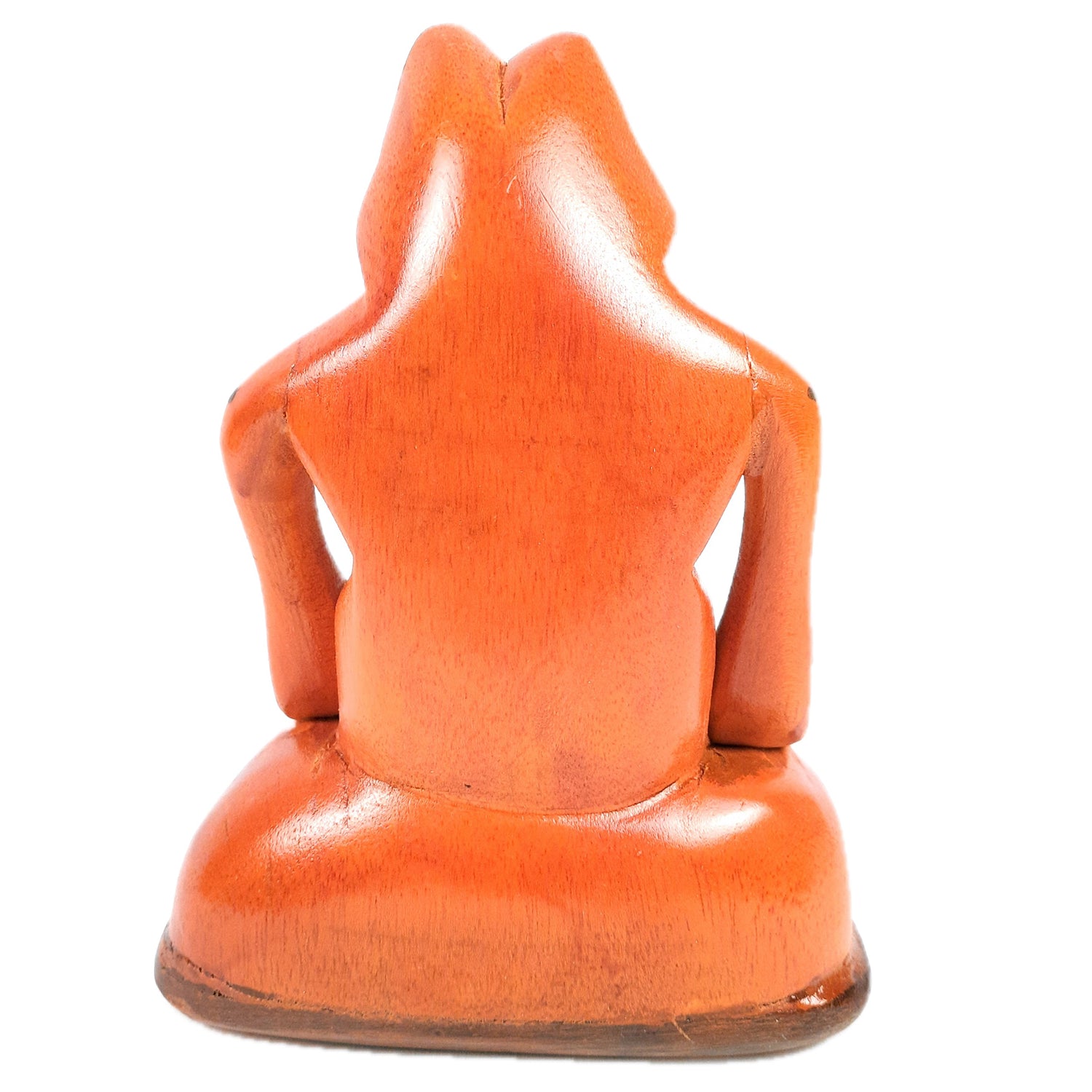 Meditating Frog Showpiece | wooden Animal Figurines - For Home, Table, Living Room, Office Desk Decor & Gifts - 10 Inch - Apkamart