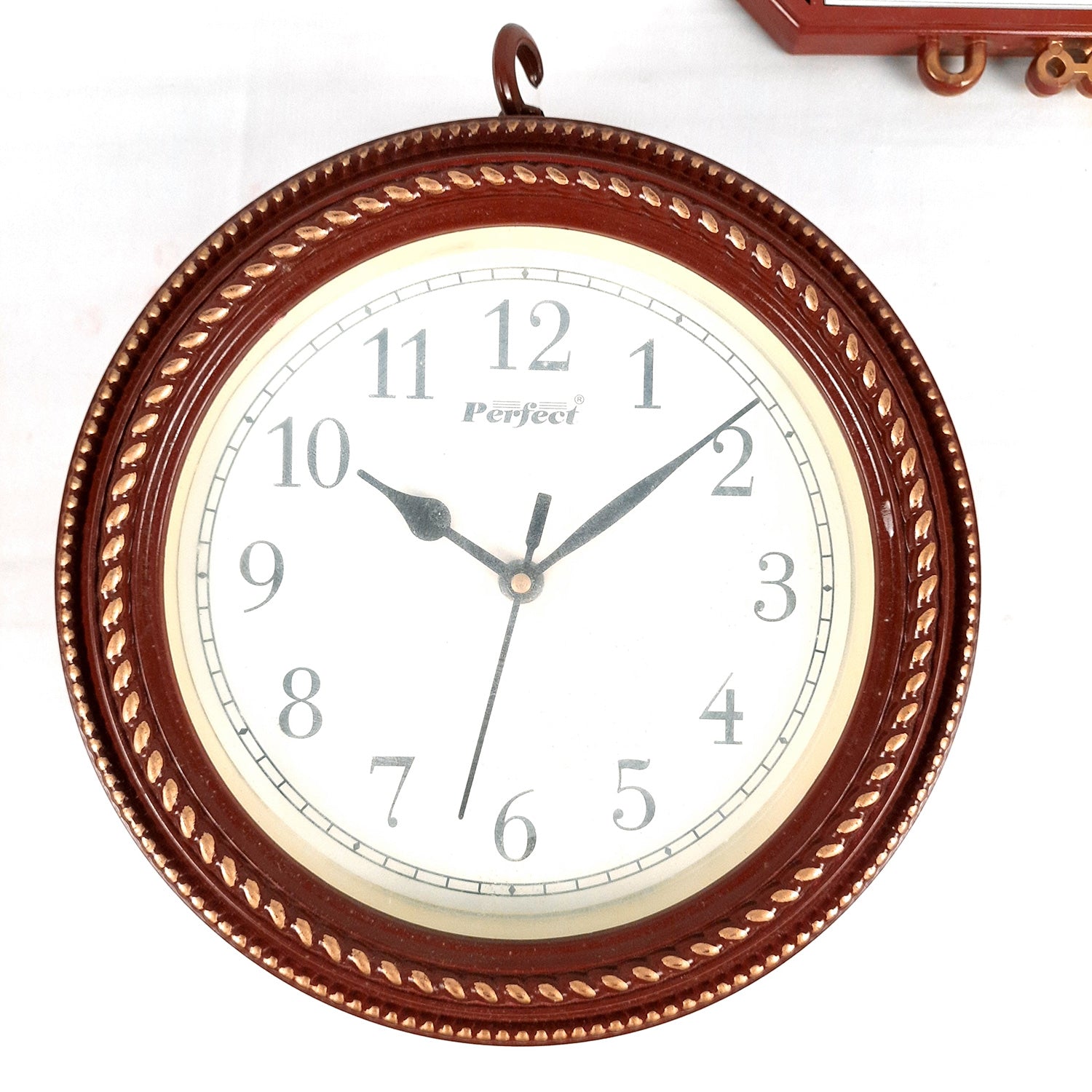 Railway Clocks - Double Sided | Victorian Station Wall Hanging Clock | Vintage Platform Watch - for Home, Living Room, Office Decor & Gifts - 11 Inch - Apkamart #Color_Brown
