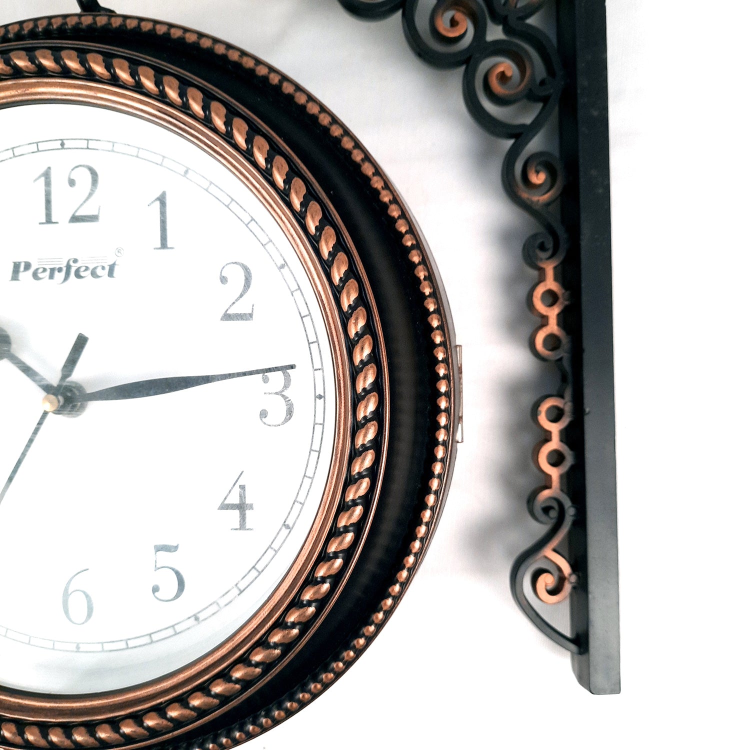 Railway Clocks - Double Sided | Victorian Station Wall Hanging Clock | Vintage Platform Watch - for Home, Living Room, Office Decor & Gifts - 11 Inch - Apkamart #Color_Black