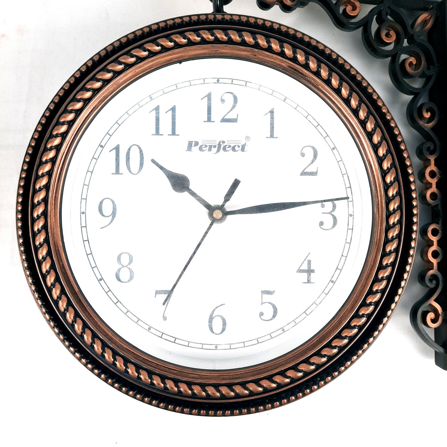 Railway Clocks - Double Sided | Victorian Station Wall Hanging Clock | Vintage Platform Watch - for Home, Living Room, Office Decor & Gifts - 11 Inch - Apkamart #Color_Black