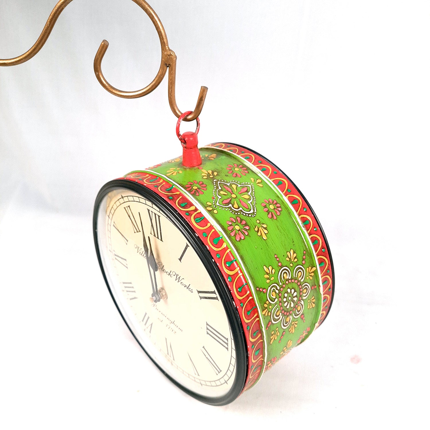 Victorian Station Clock | Vintage Railway Clocks - Double Sided Platform Watch | Antique Wall Hanging Clock - for Home, Living Room, Office Decor & Gifts - 10 inch - Apkamart