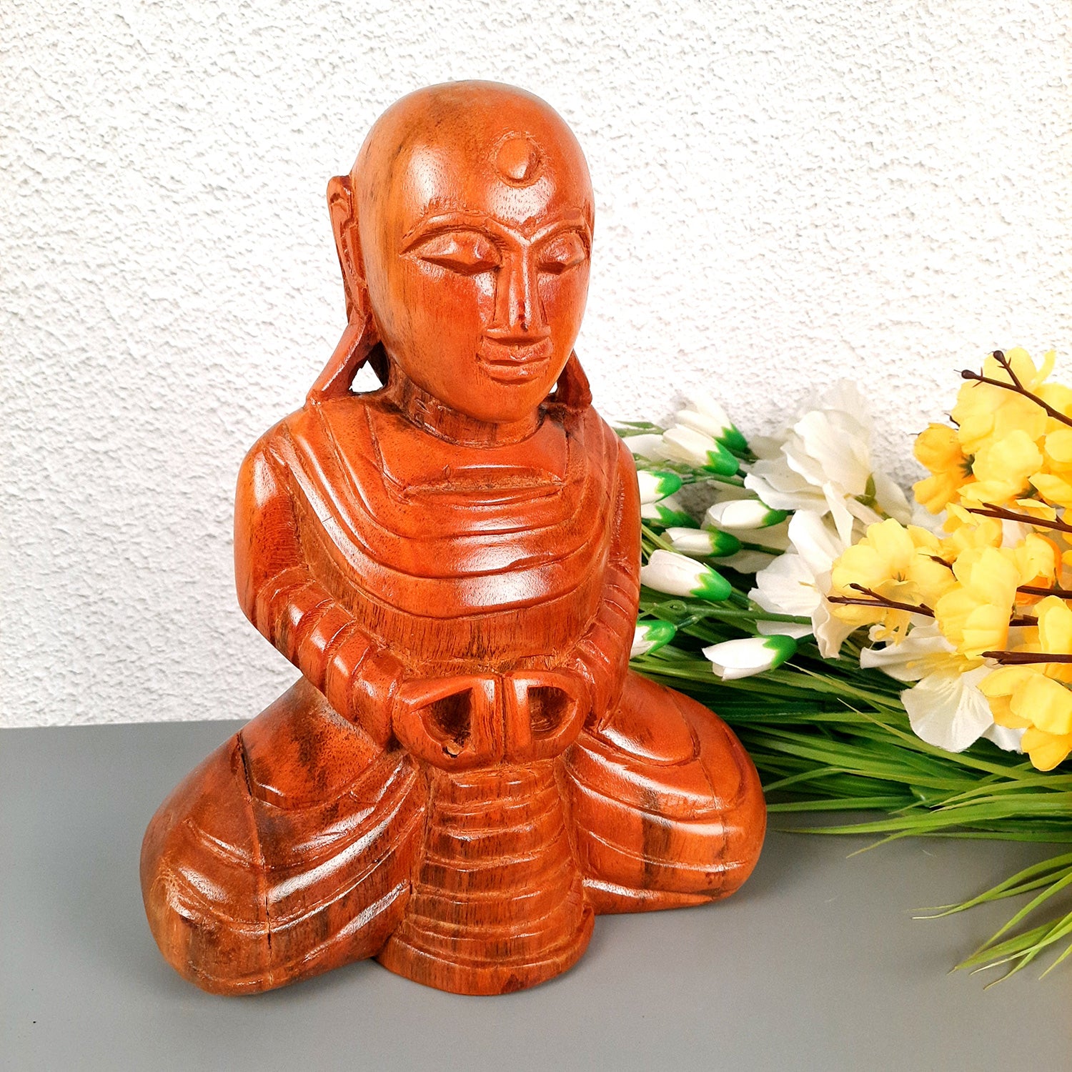 Buddha Statue | Lord Gautam Buddha in Meditation Idol Showpiece - For Living room, Home, Table, Shelf, Office Decor & Gift - 12 Inch - Apkamart