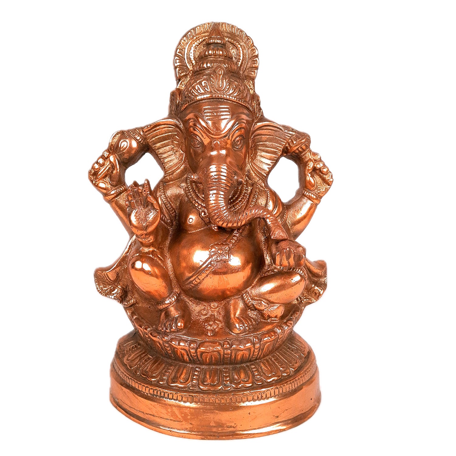 Ganesh Statue | Lord Ganesha Idol - for Home, Puja, Living Room, Entrance & Office Decor | Antique Idol for Religious & Spiritual Decor - 13 Inch - Apkamart