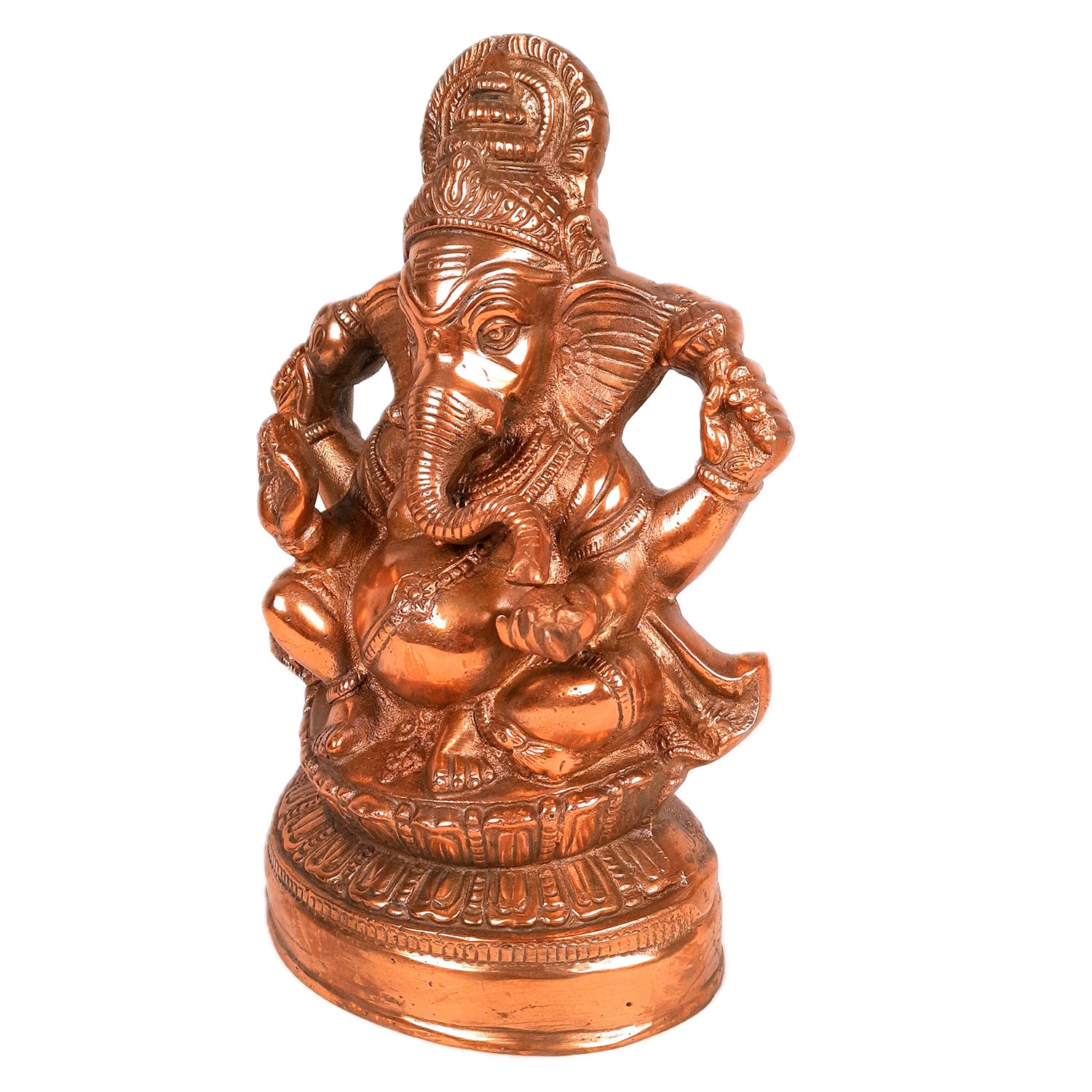 Ganesh Statue | Lord Ganesha Idol - for Home, Puja, Living Room, Entrance & Office Decor | Antique Idol for Religious & Spiritual Decor - 13 Inch - Apkamart