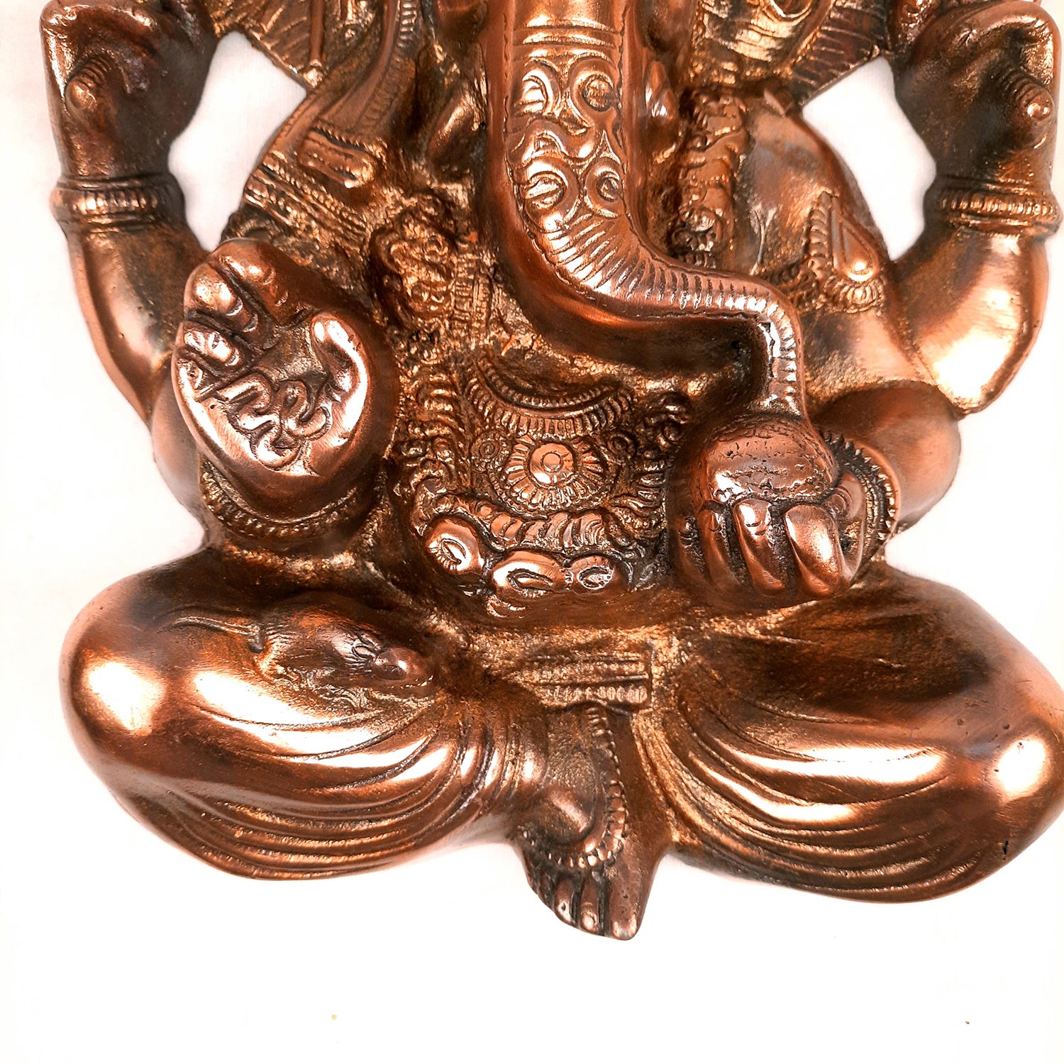 Ganesh Wall Hanging Statue | Lord Ganesha Wall Art - for Home, Puja, Living Room & Office | Antique Idol for Religious & Spiritual Decor - Apkamart #Size_14 Inch