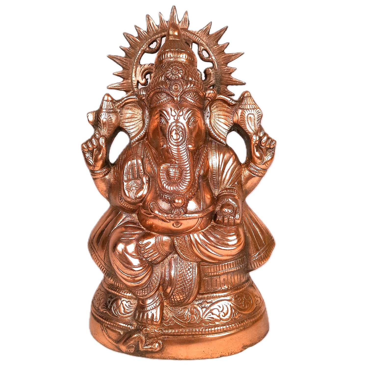 Ganesh Statue | Lord Ganesha Idol - for Home, Puja, Living Room, Entrance & Office Decor | Antique Idol for Religious & Spiritual Decor - 15 Inch - Apkamart