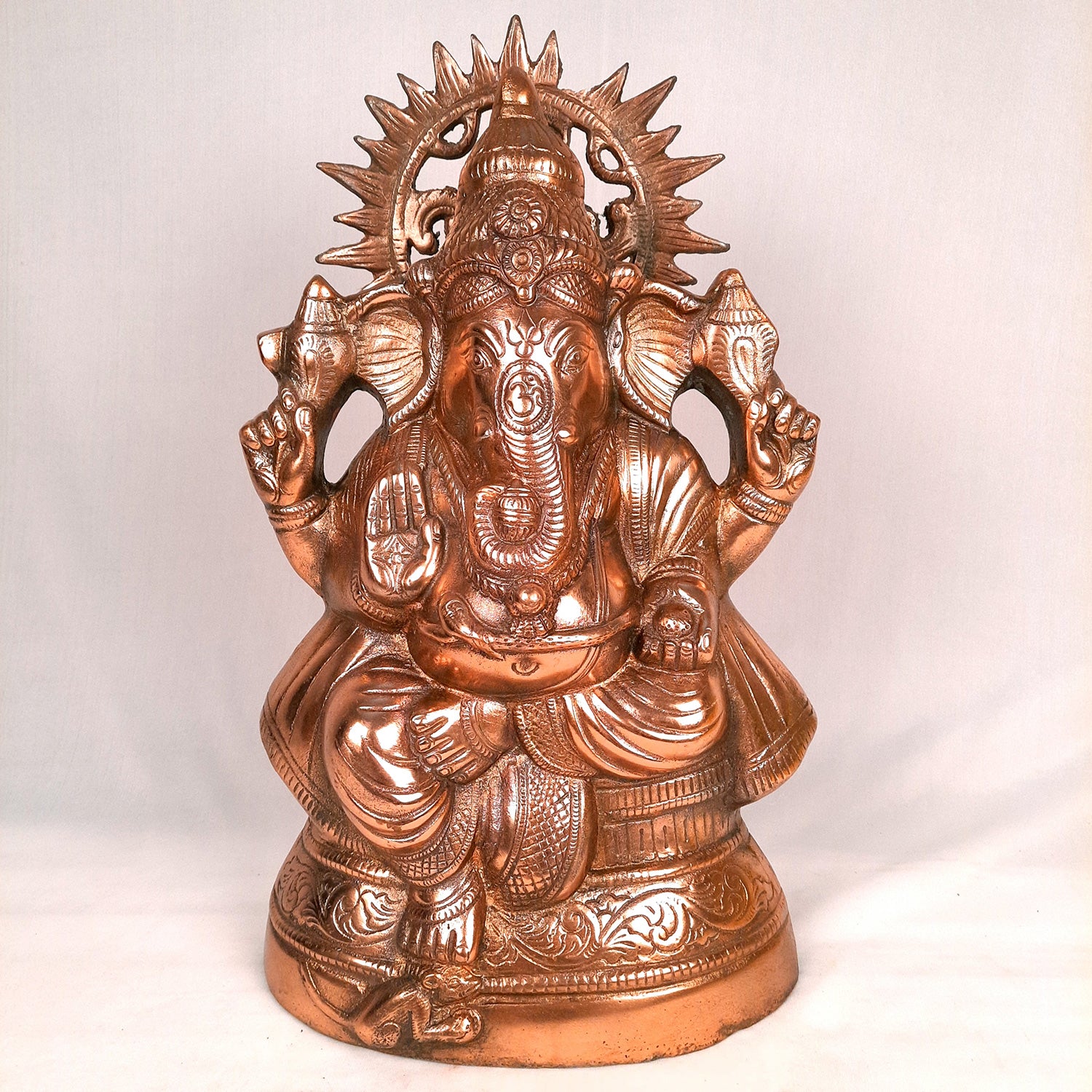 Ganesh Statue | Lord Ganesha Idol - for Home, Puja, Living Room, Entrance & Office Decor | Antique Idol for Religious & Spiritual Decor - 15 Inch - Apkamart