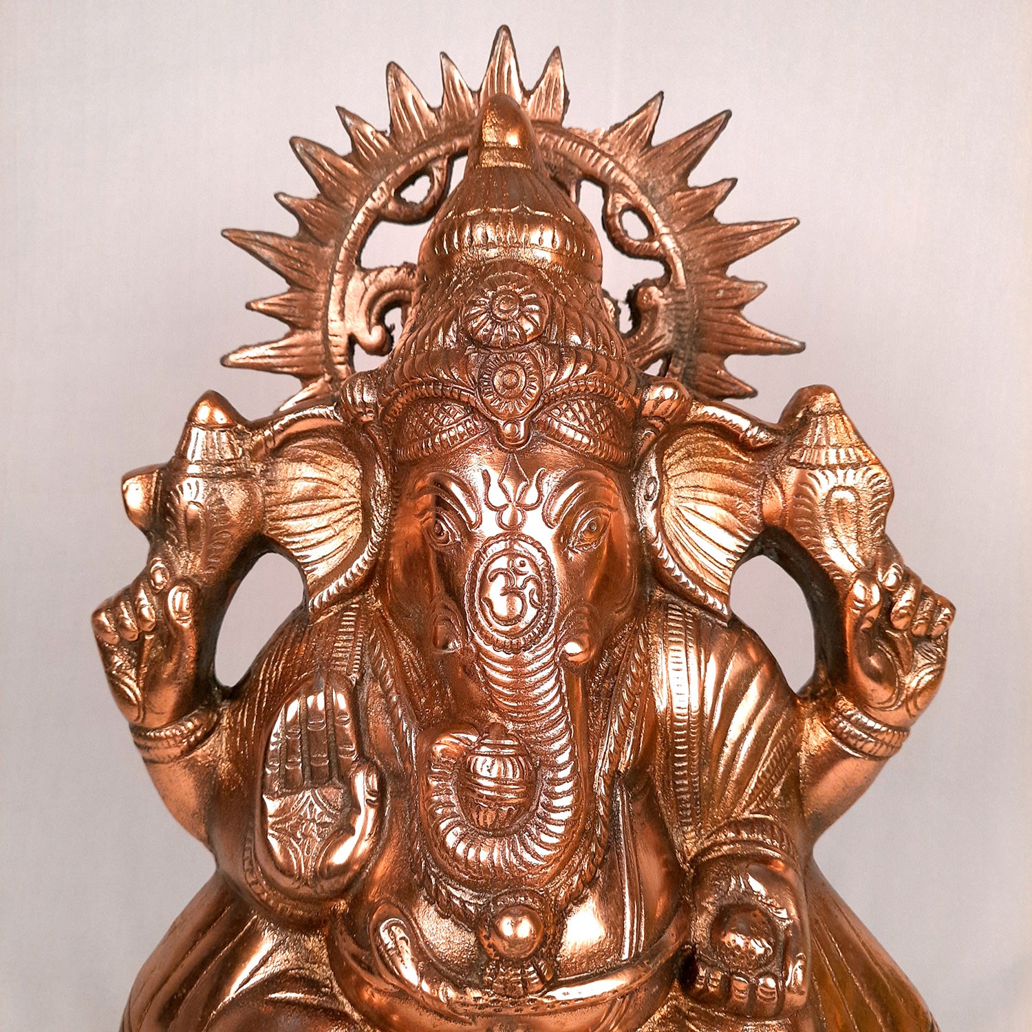 Ganesh Statue | Lord Ganesha Idol - for Home, Puja, Living Room, Entrance & Office Decor | Antique Idol for Religious & Spiritual Decor - 15 Inch - Apkamart