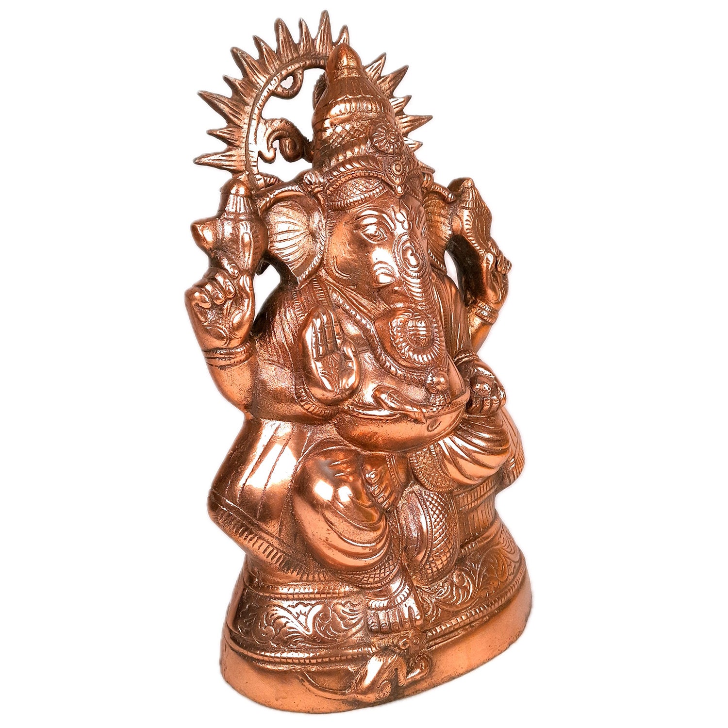 Ganesh Statue | Lord Ganesha Idol - for Home, Puja, Living Room, Entrance & Office Decor | Antique Idol for Religious & Spiritual Decor - 15 Inch - Apkamart