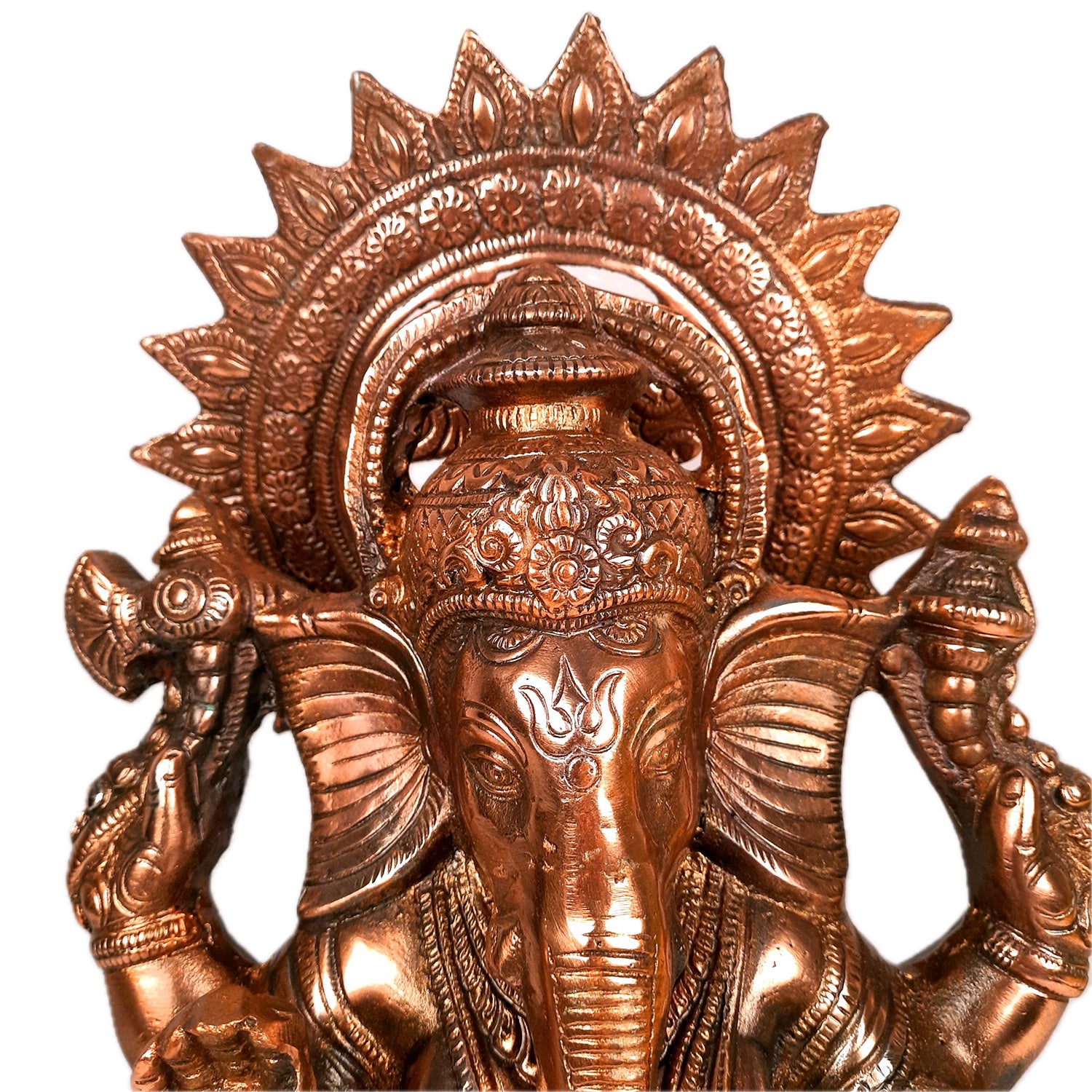 Lord Ganesh Idol | Metal Ganesha Statue | Ganpati Murti - for Home, Entrance, Puja & Religious Decor & Gift - 15 Inch - Apkamart