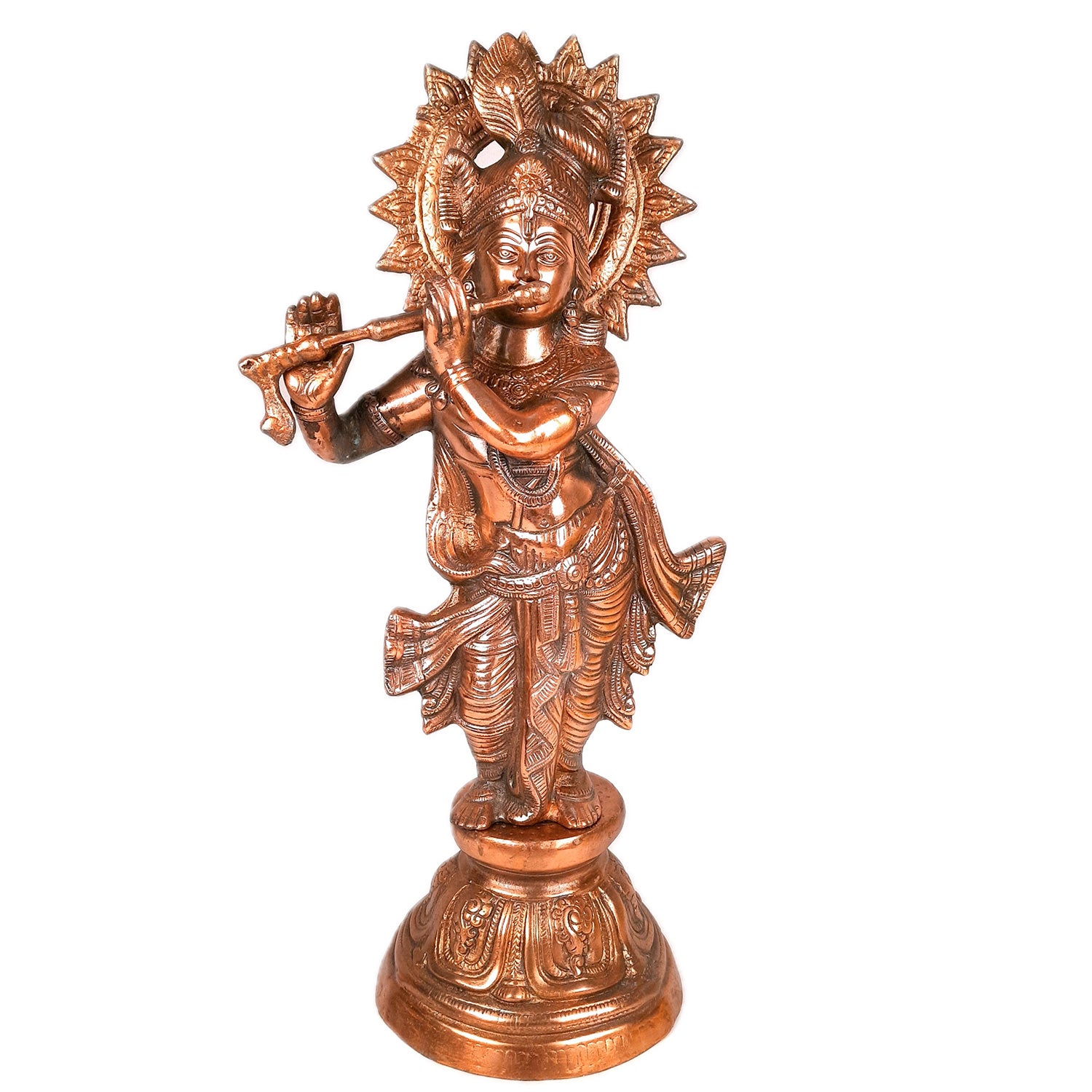 Shri Krishna Statue | Lord Krishna Idol Big | Religious & Spiritual Art Sculpture - for Gift, Home, Living Room, Office, Puja Room Decoration - 24 inch - Apkamart