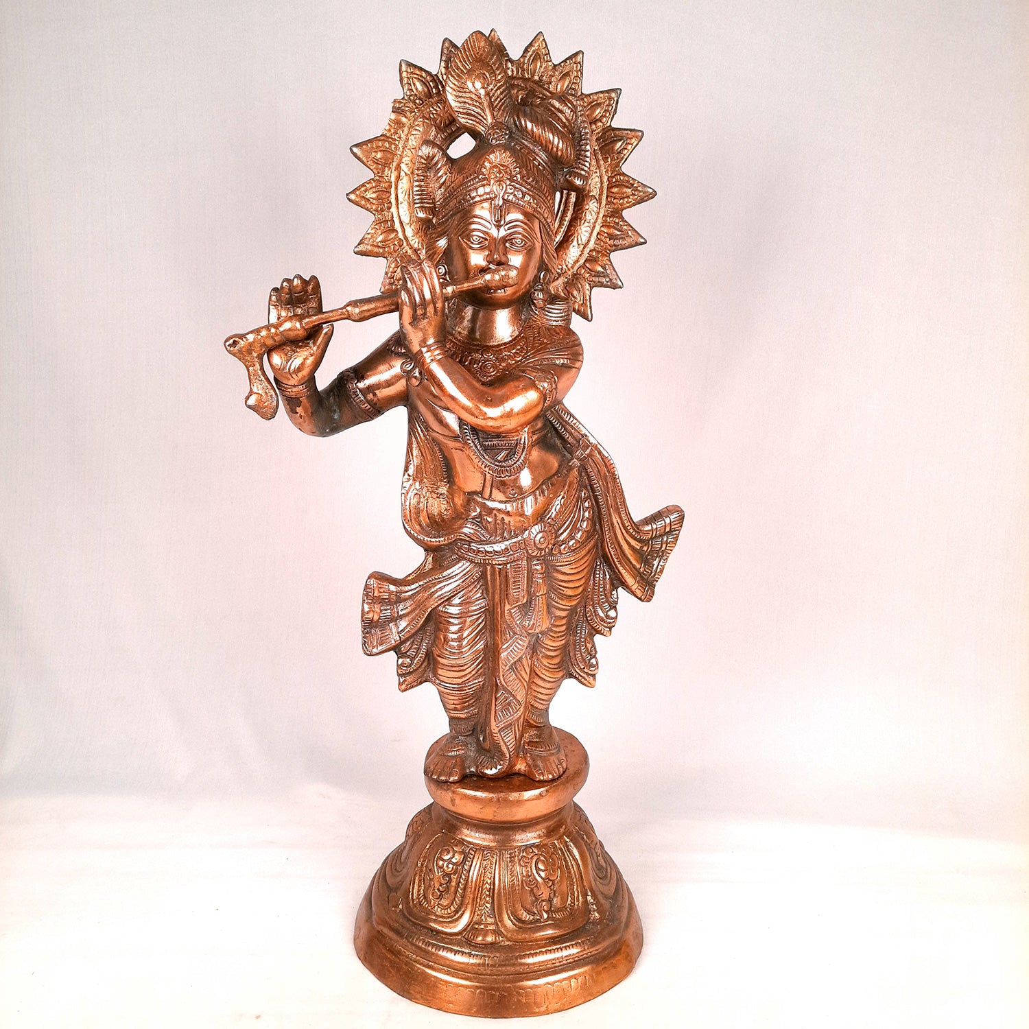 Shri Krishna Statue | Lord Krishna Idol Big | Religious & Spiritual Art Sculpture - for Gift, Home, Living Room, Office, Puja Room Decoration - 24 inch - Apkamart