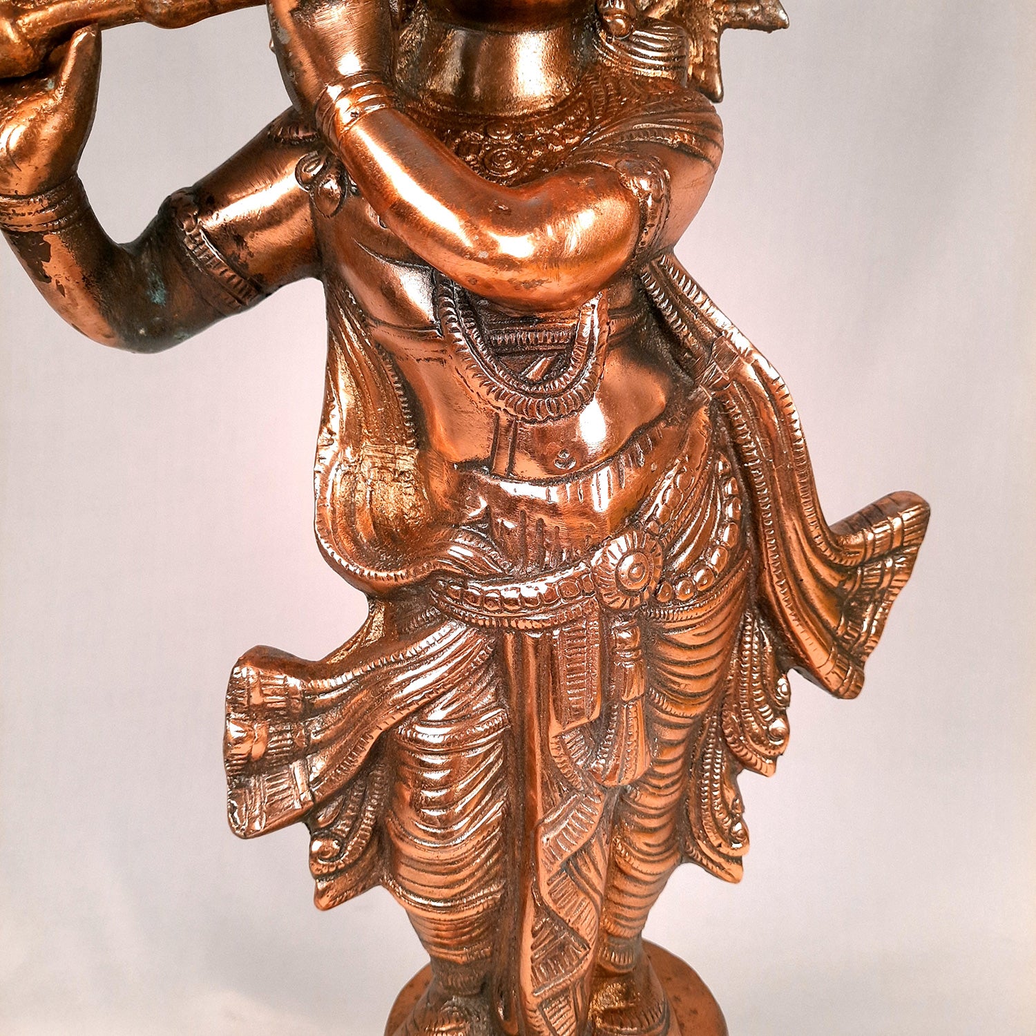 Shri Krishna Statue | Lord Krishna Idol Big | Religious & Spiritual Art Sculpture - for Gift, Home, Living Room, Office, Puja Room Decoration - 24 inch - Apkamart