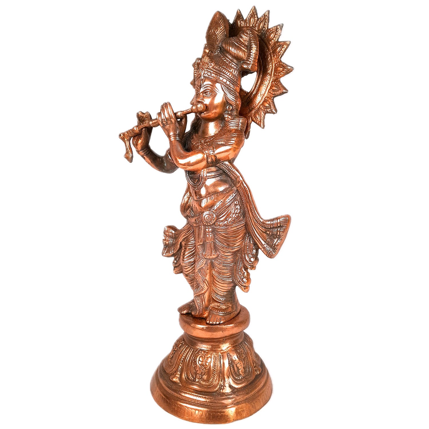 Shri Krishna Statue | Lord Krishna Idol Big | Religious & Spiritual Art Sculpture - for Gift, Home, Living Room, Office, Puja Room Decoration - 24 inch - Apkamart
