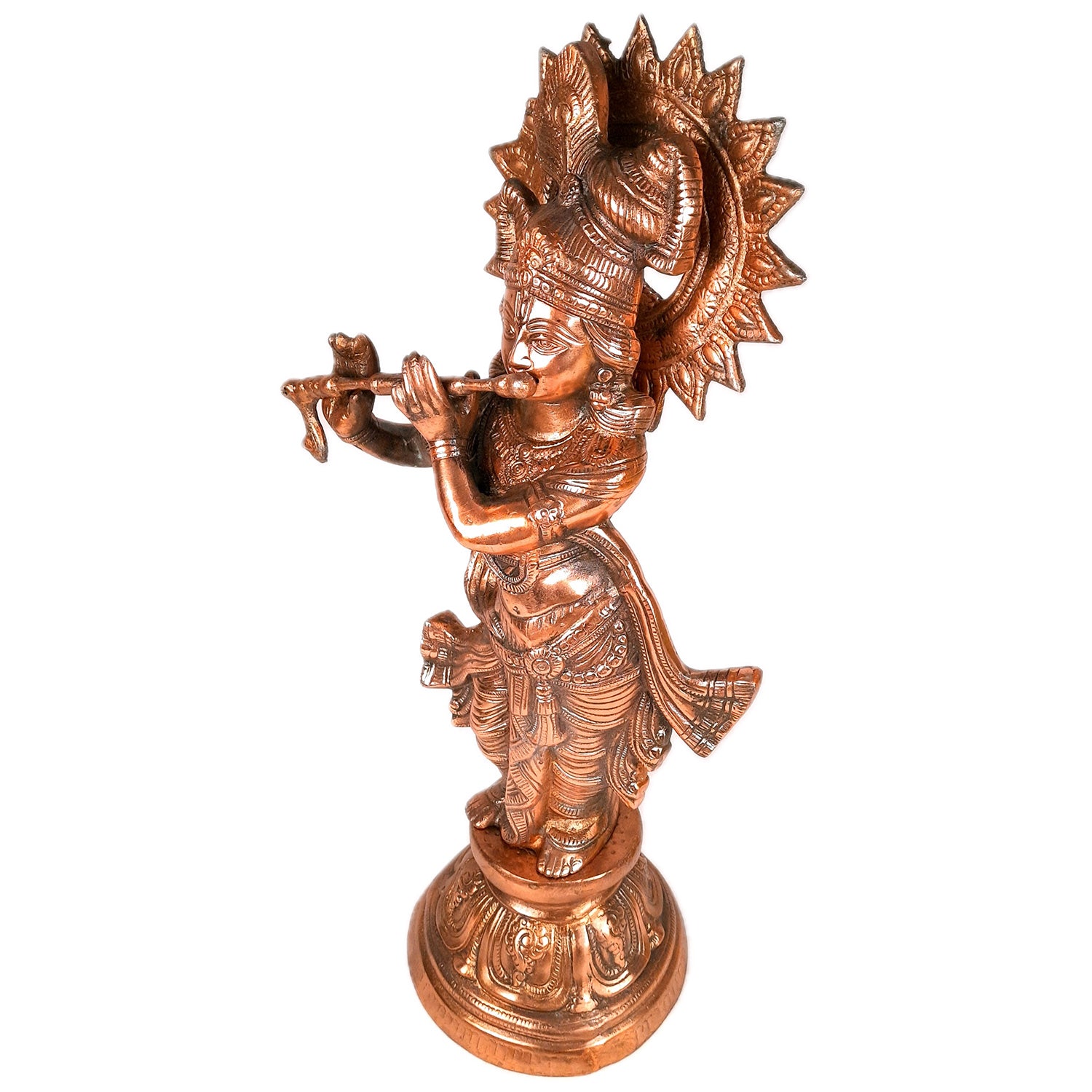 Shri Krishna Statue | Lord Krishna Idol Big | Religious & Spiritual Art Sculpture - for Gift, Home, Living Room, Office, Puja Room Decoration - 24 inch - Apkamart