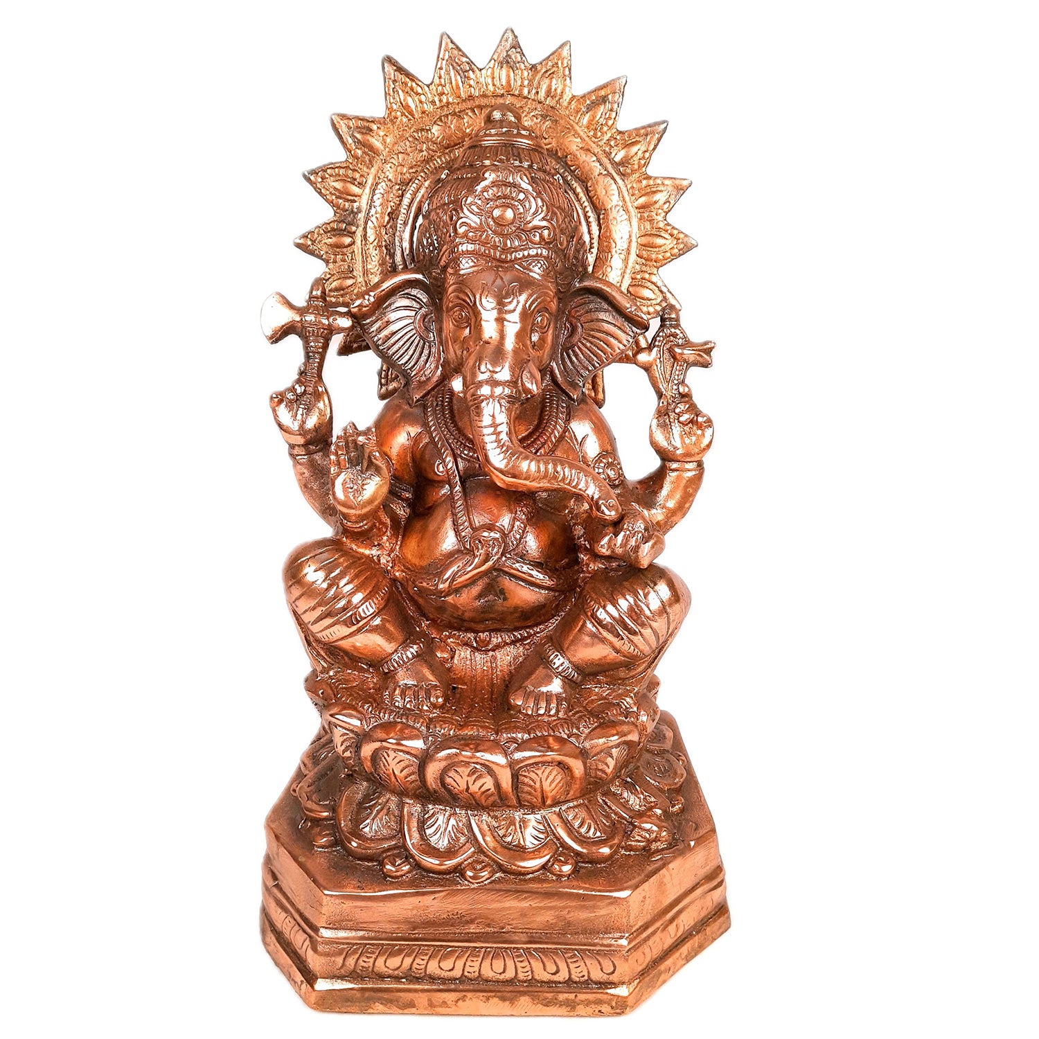 Ganesh Murti | Shri Ganesha Statue - for Diwali & Housewarming Gift | Religious & Spiritual Art - for Puja, Home, Entrance & Living Room Decor - 15 Inch - Apkamart