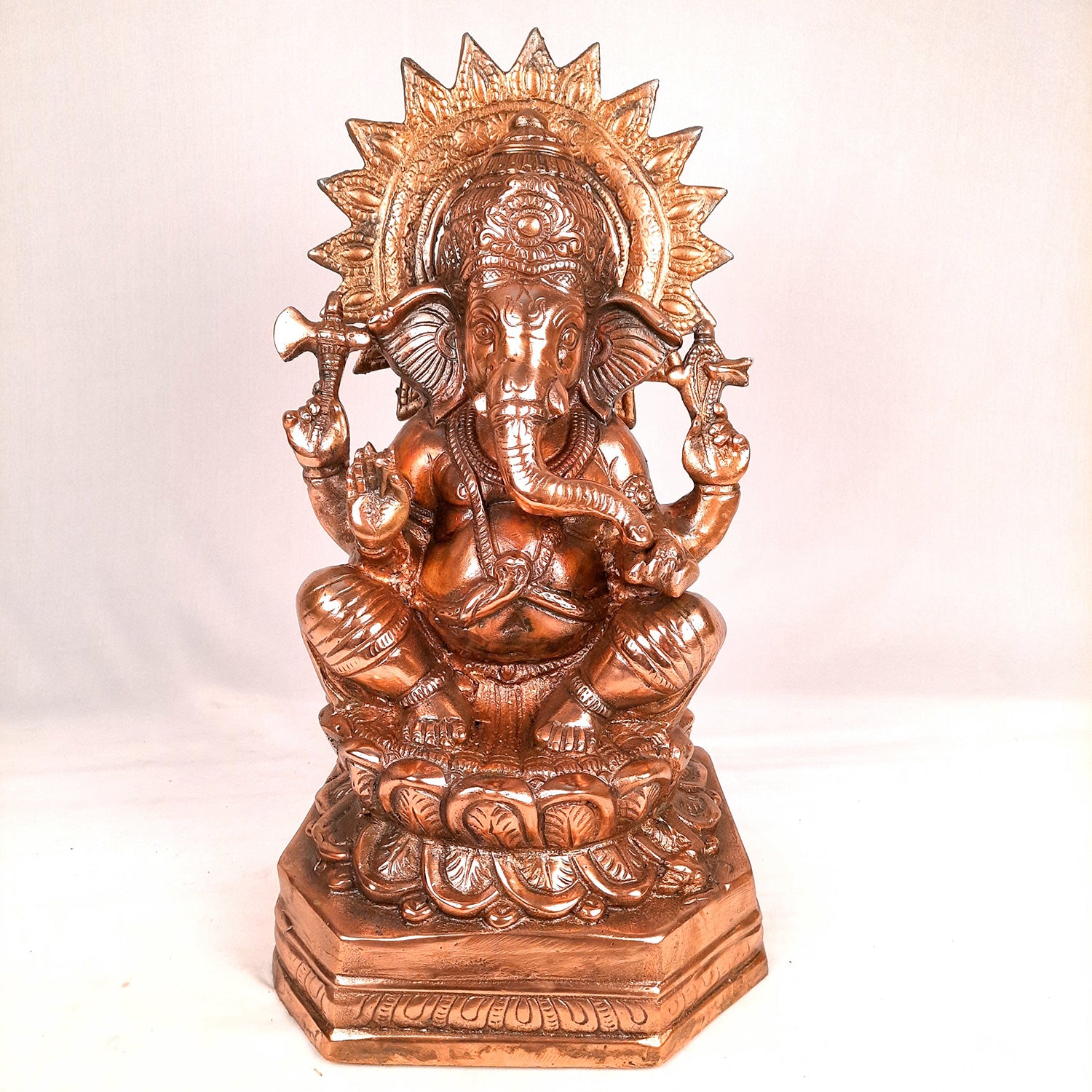 Ganesh Murti | Shri Ganesha Statue - for Diwali & Housewarming Gift | Religious & Spiritual Art - for Puja, Home, Entrance & Living Room Decor - 15 Inch - Apkamart