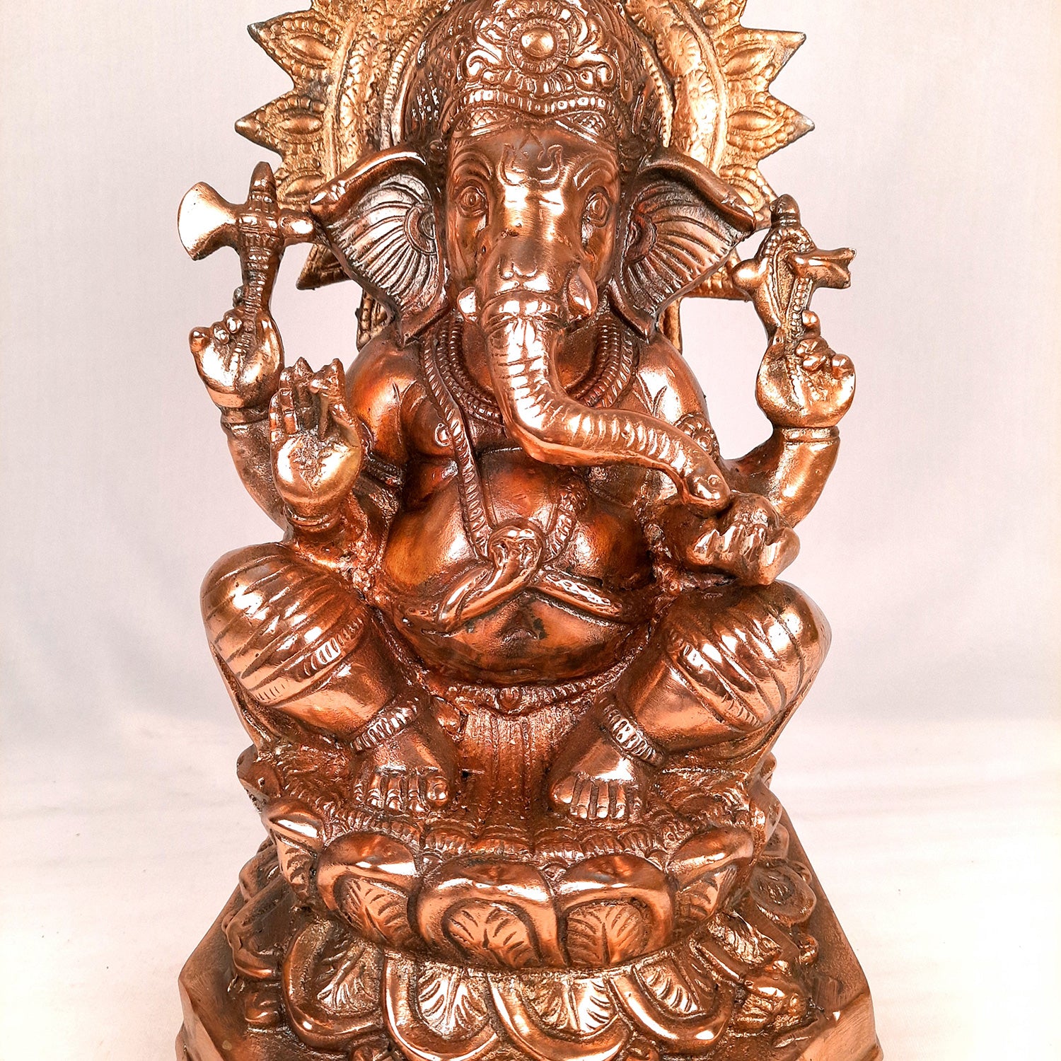 Ganesh Murti | Shri Ganesha Statue - for Diwali & Housewarming Gift | Religious & Spiritual Art - for Puja, Home, Entrance & Living Room Decor - 15 Inch - Apkamart