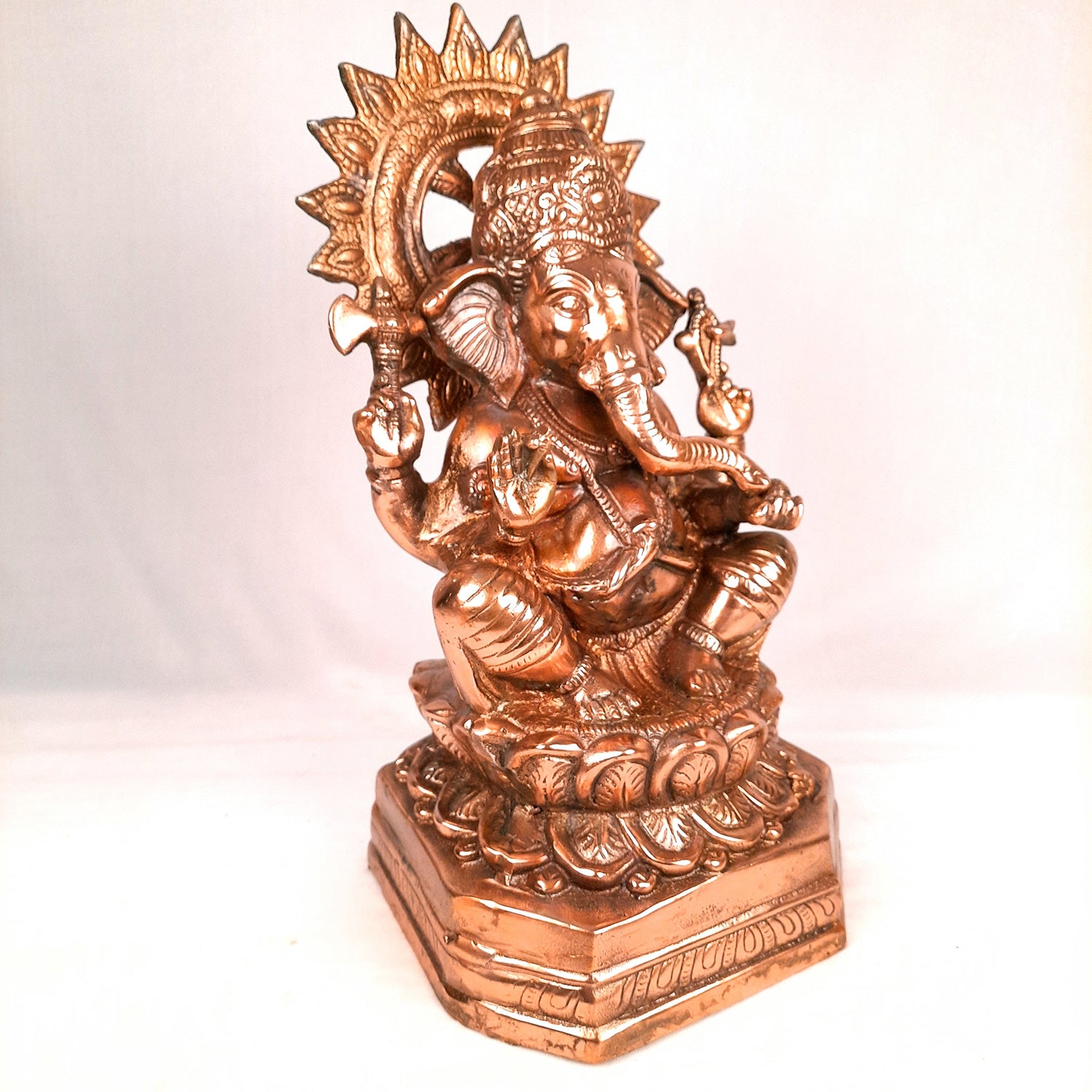 Ganesh Murti | Shri Ganesha Statue - for Diwali & Housewarming Gift | Religious & Spiritual Art - for Puja, Home, Entrance & Living Room Decor - 15 Inch - Apkamart