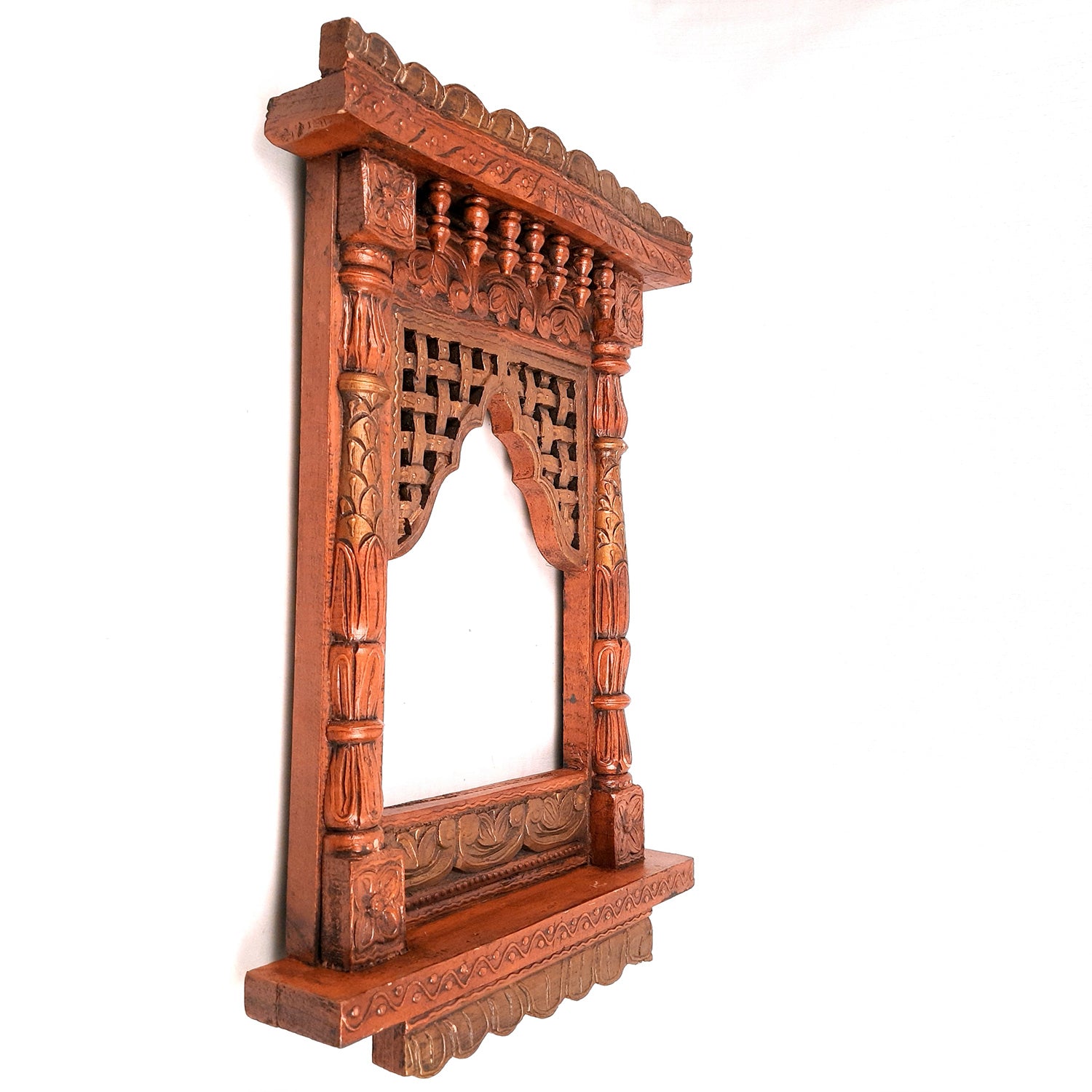 Jharokha Wall Hanging | Wooden Jharokha Frame Hangings - For Home, Wall Decor, Frames, Living room, Entrance Decoration & Gifts - Apkamart