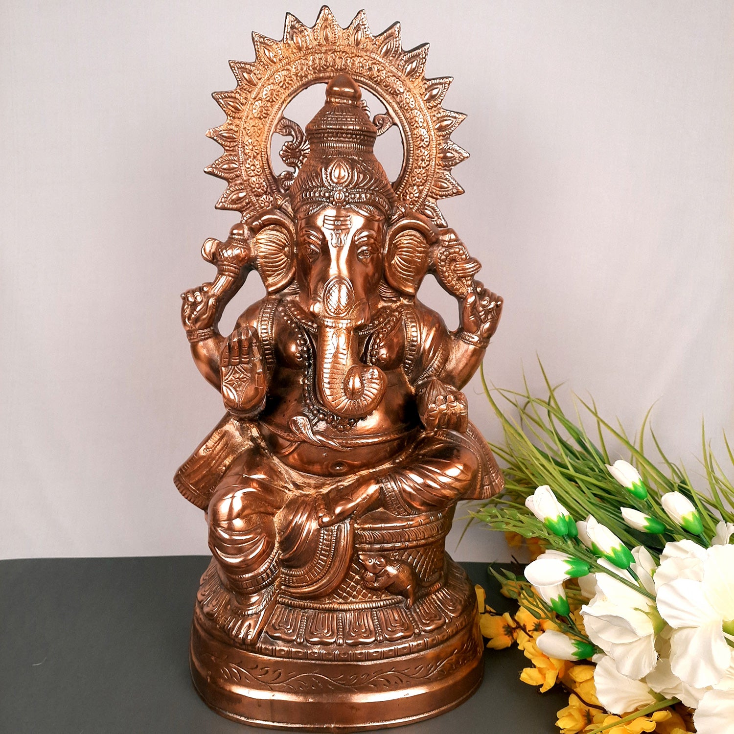 Ganesh Idol | Lord Ganesha Statue Murti |Religoius & Spiritual Art - For Puja, Home & Entrance Living Room Decor & Gift - 21 Inch - Apkamart