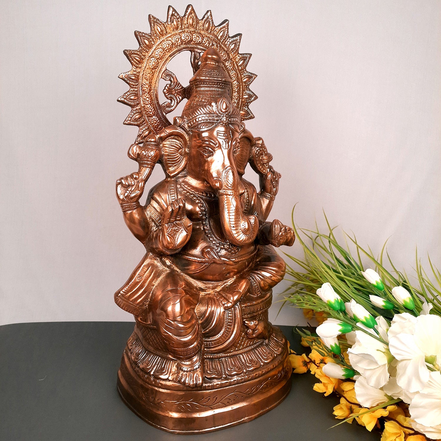 Ganesh Idol | Lord Ganesha Statue Murti |Religoius & Spiritual Art - For Puja, Home & Entrance Living Room Decor & Gift - 21 Inch - Apkamart