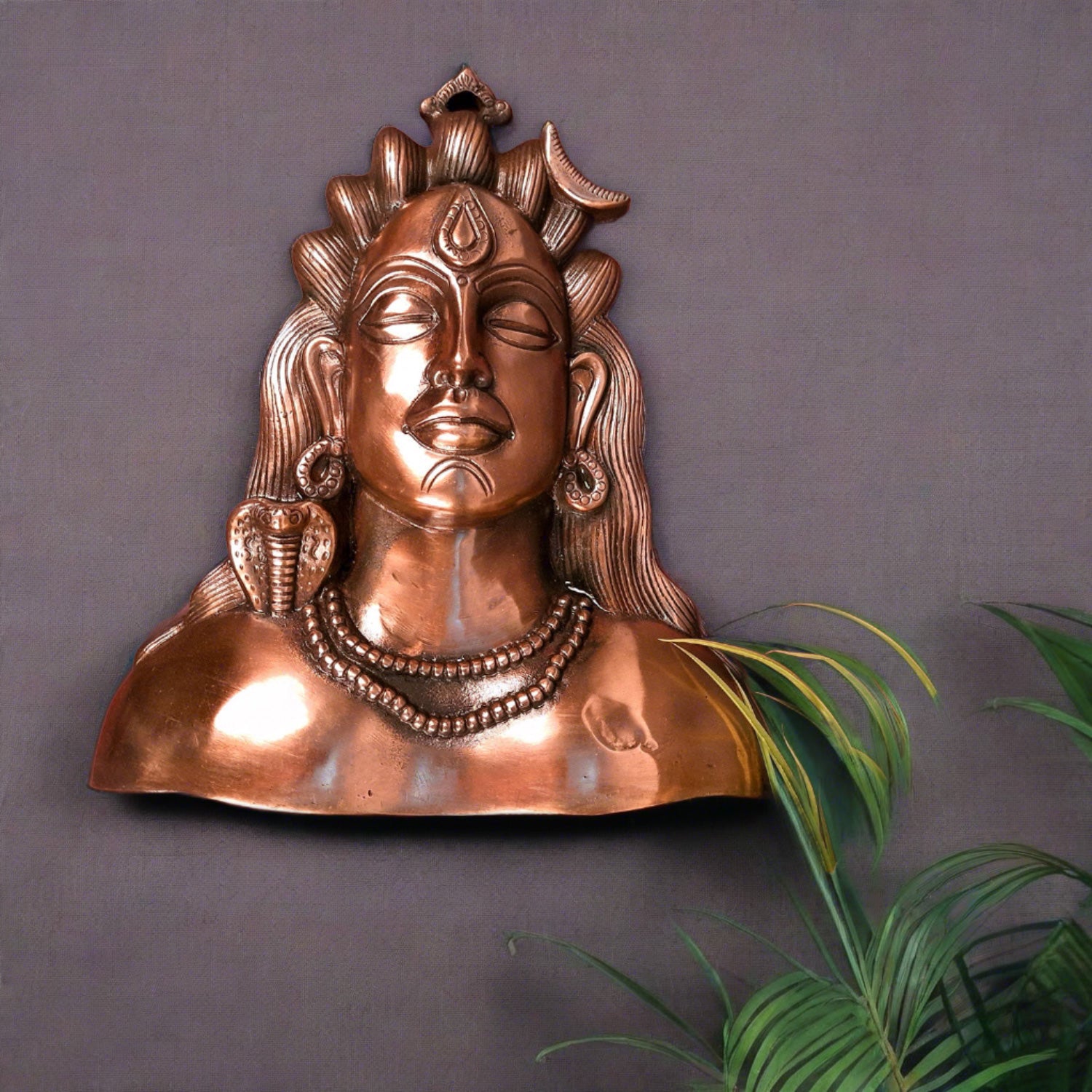 Adiyogi Shiva Wall Hanging | Shiv Wall Art - For Home, Living Room, Wall, Entrance Decor | Office Decor & Gifts - 12 Inch - Apkamart