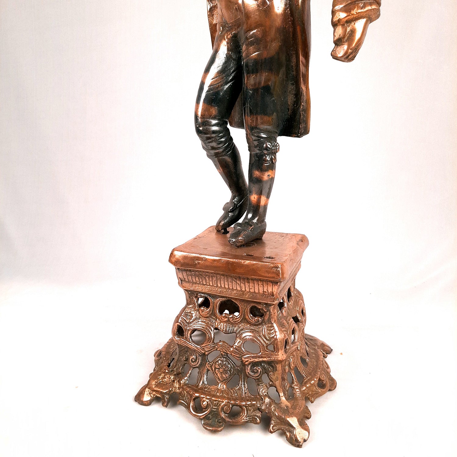 Showpiece Man Holding Lamp| Decorative Vintage Statue Big - For Home, Corners, Living Room Decor & Gifts - 26 Inch - Apkamart
