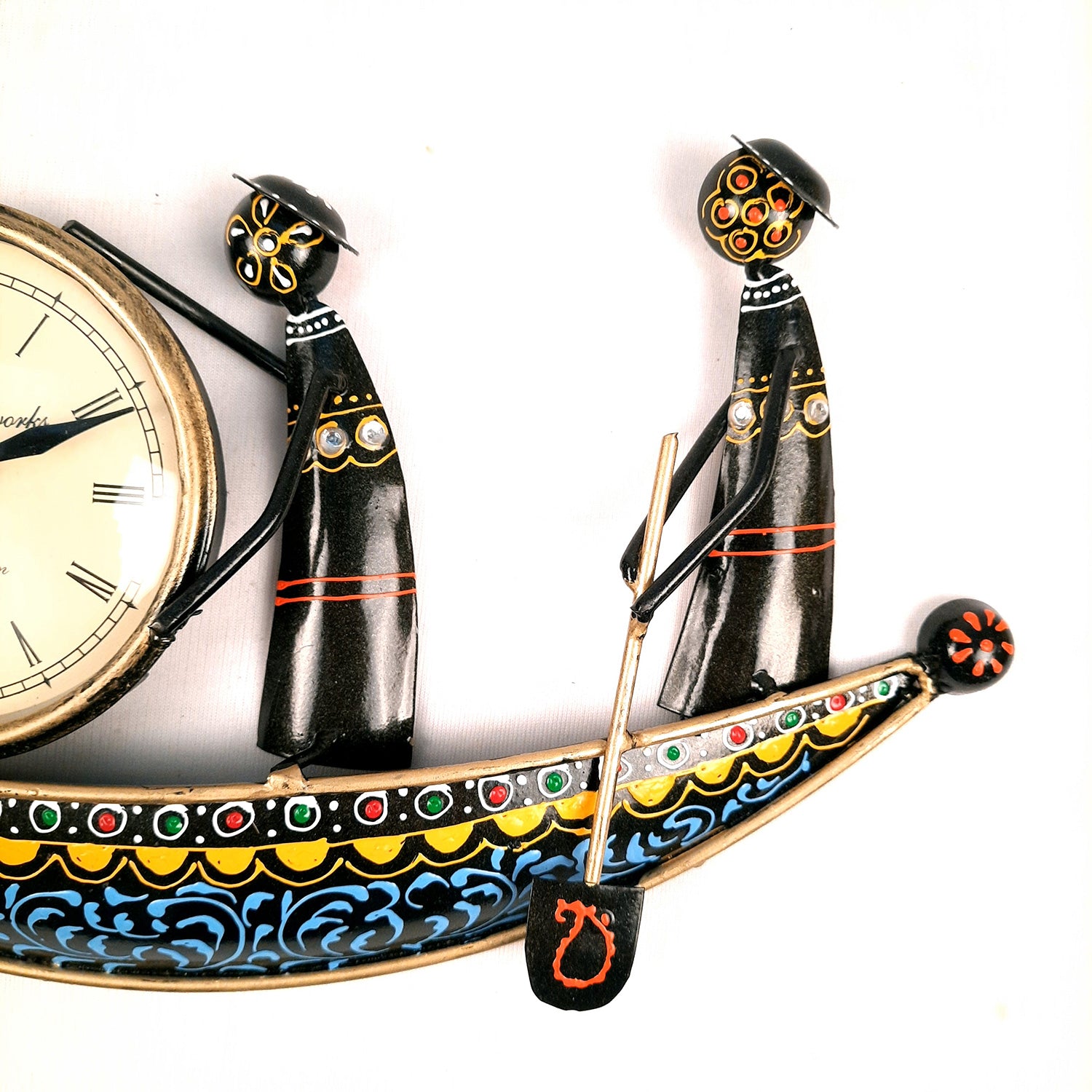 Decorative Boat Design Wall Clock | Wall Clock Decor - for Kids Room - 7 Inch-Apkamart #Color_Black