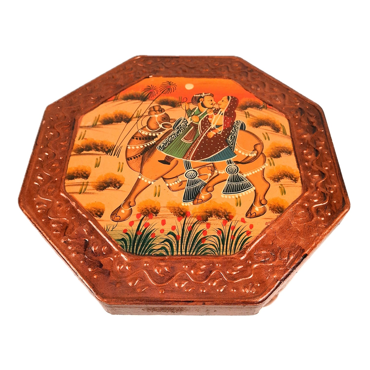 Wooden Chowki Bajot | Decorative Choki / Peeta - For Home, Puja, Living Room, Sitting, Sofa Corners Decor & Gifts - Apkamart