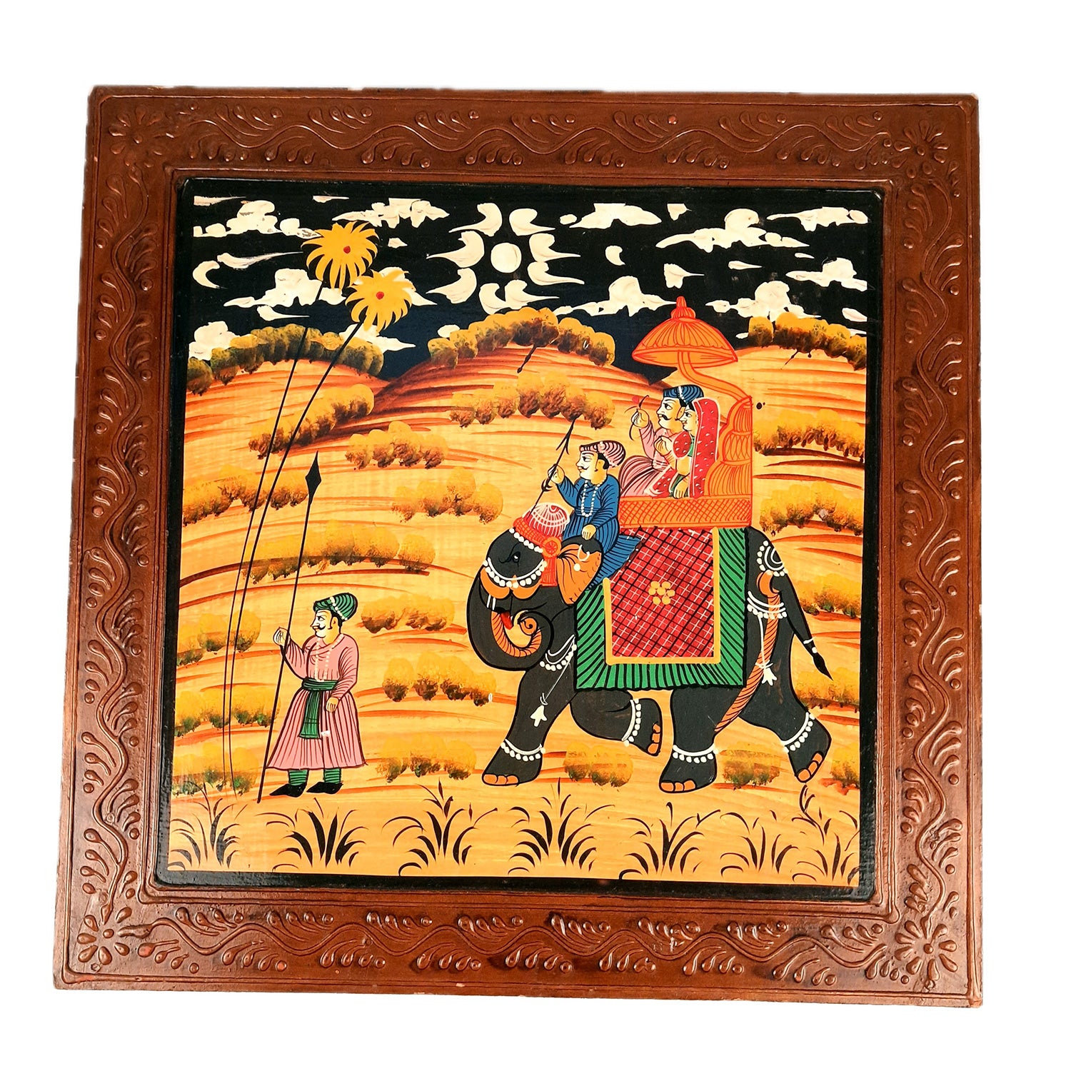 Wooden Chowki | Decorative Hand Painted Bajot / Patla - For Home, Living Room, Sitting, Sofa Corners Decor & Gifts - Apkamart