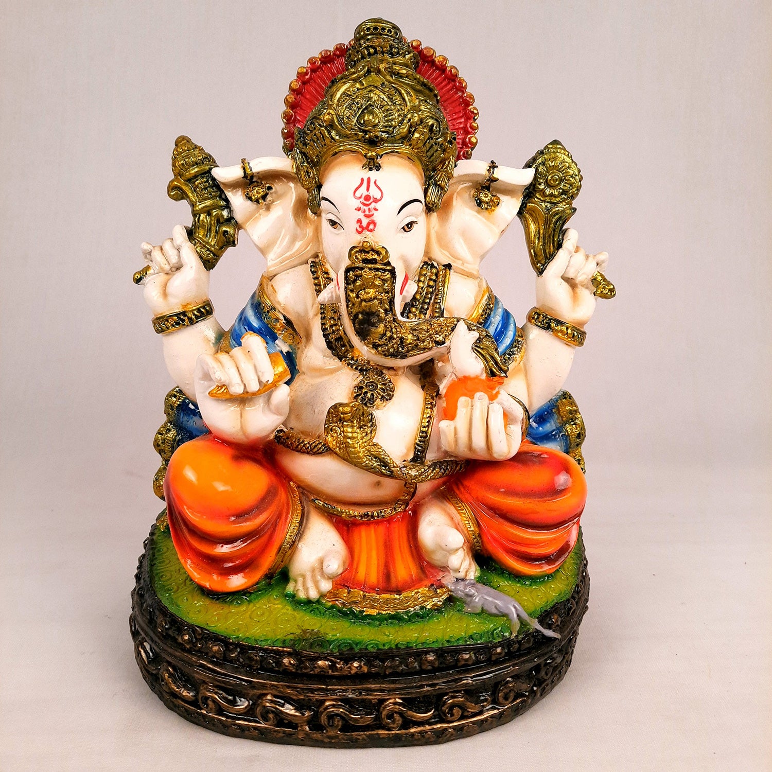 Ganesh Statue | Lord Ganesha Idol - for Home, Puja, Living Room, Entrance & Office Decor - 10 Inch - Apkamart #Style_Design 2