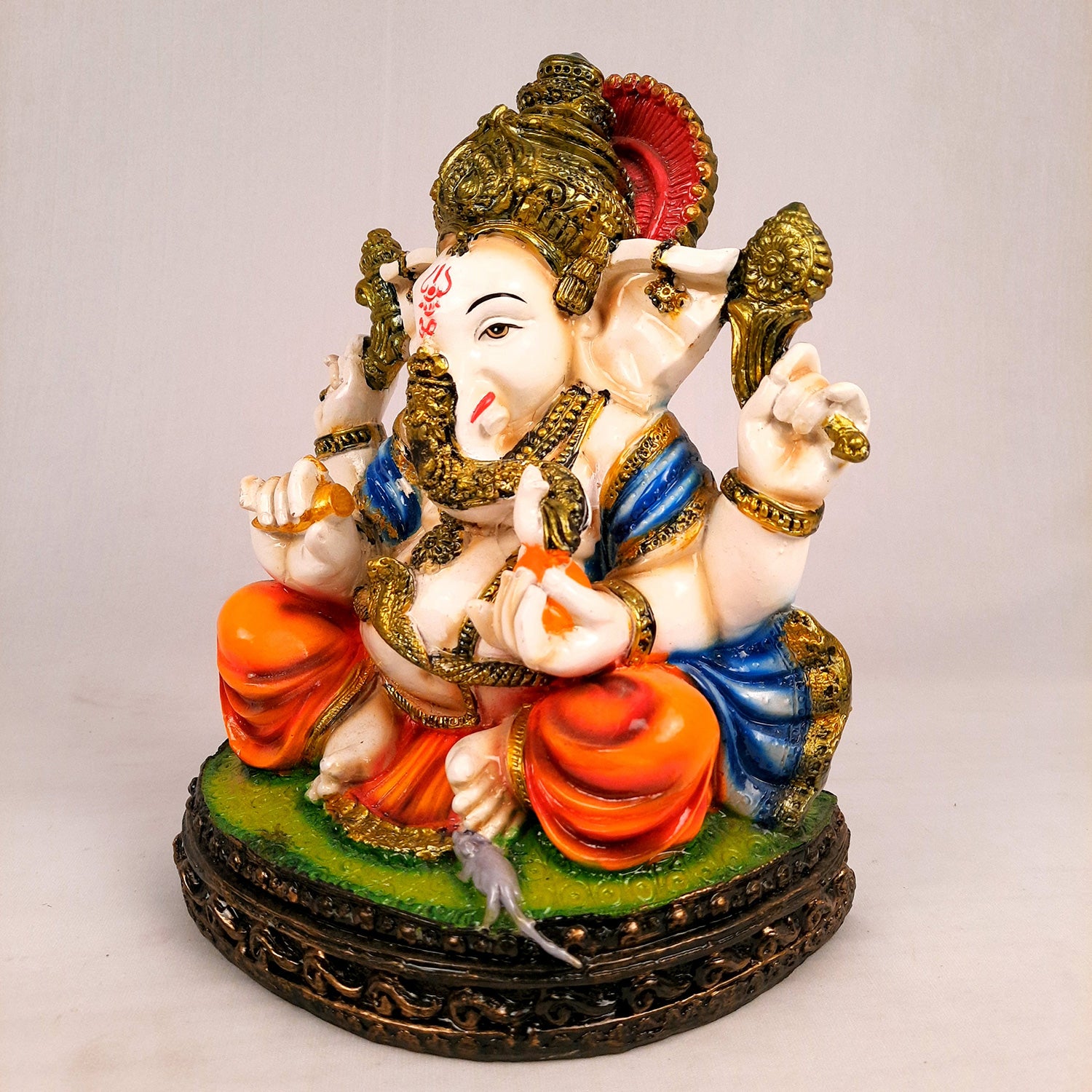 Ganesh Statue | Lord Ganesha Idol - for Home, Puja, Living Room, Entrance & Office Decor - 10 Inch - Apkamart #Style_Design 2