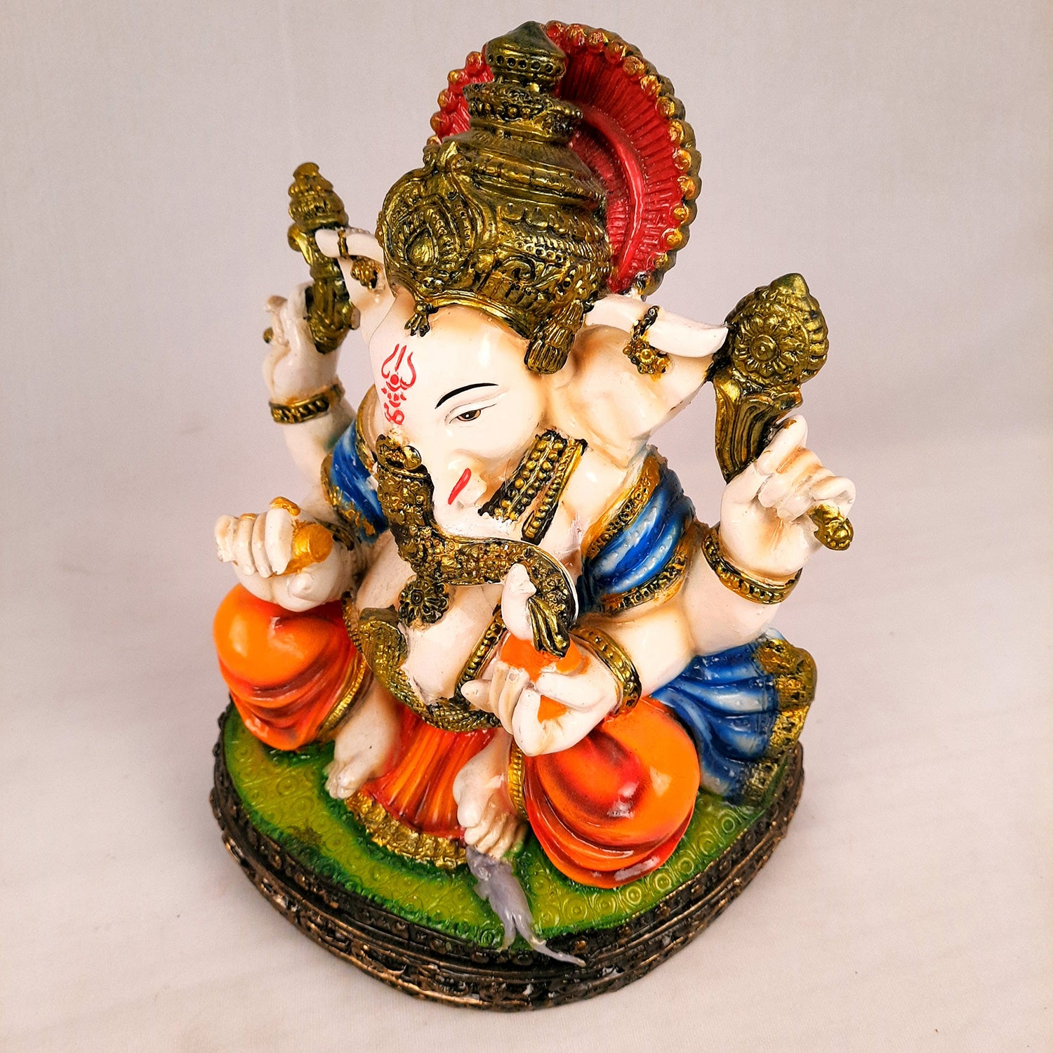 Ganesh Statue | Lord Ganesha Idol - for Home, Puja, Living Room, Entrance & Office Decor - 10 Inch - Apkamart #Style_Design 2