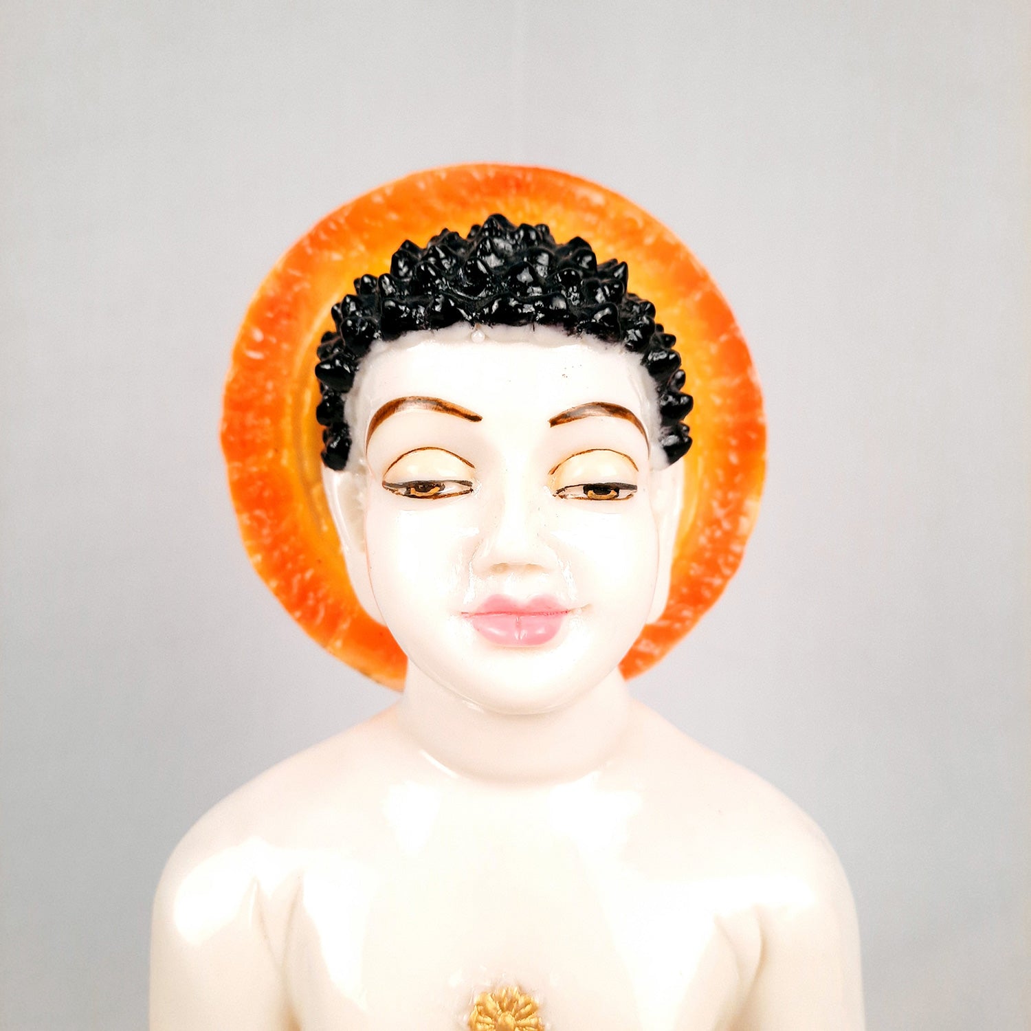 Mahaveer Ji Statue | Bhagwan Mahaveer Idol - for Home, Puja, Living Room, Entrance & Office Decor - 13 Inch - Apkamart