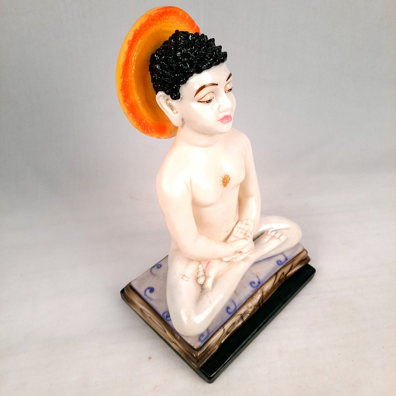 Mahaveer Ji Statue | Bhagwan Mahaveer Idol - for Home, Puja, Living Room, Entrance & Office Decor - 13 Inch - Apkamart
