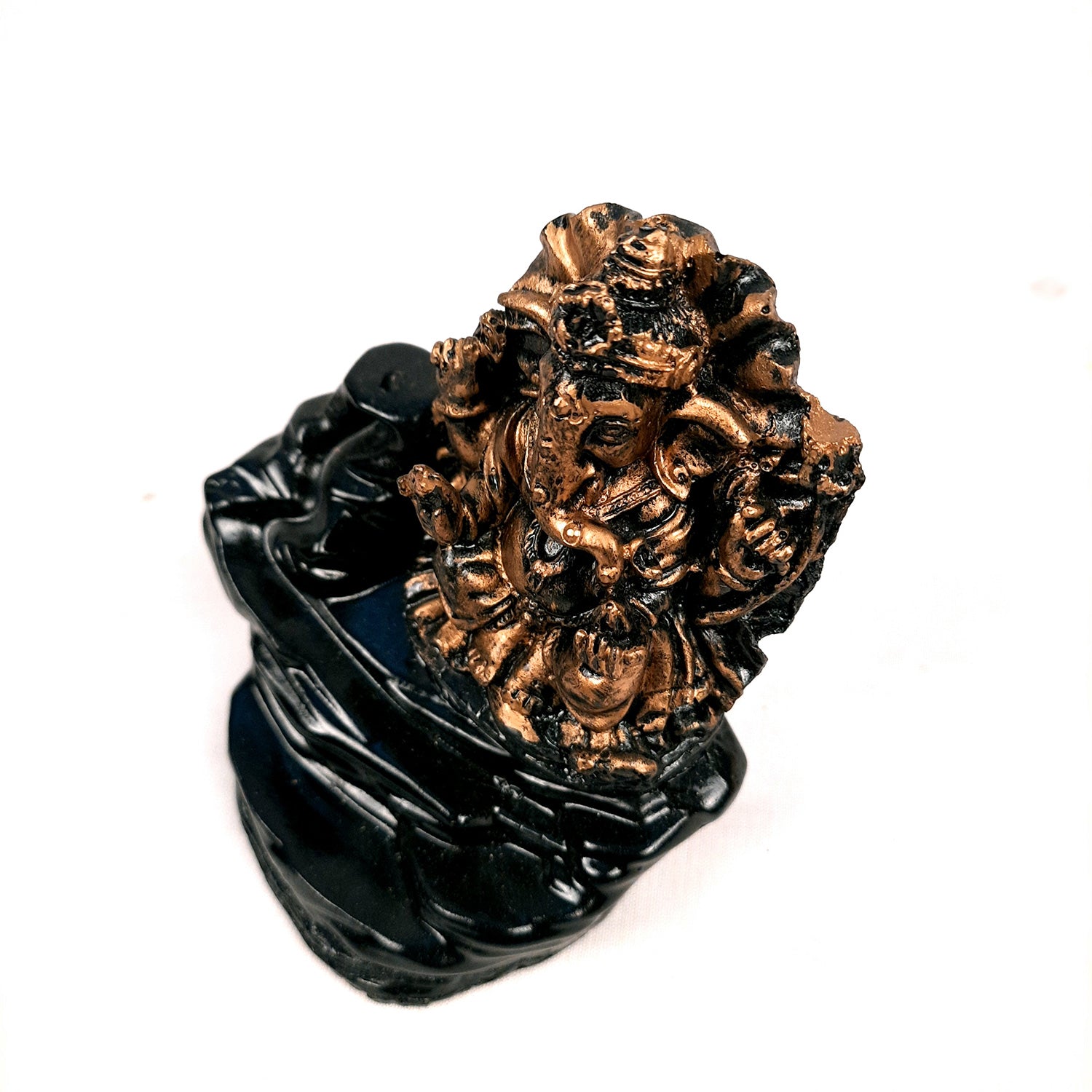 Ganesh Smoke Fountain | Backflow Incense Holder Burner Cum Decorative Showpiece | Smoke Waterfall - For Home, Puja, Living room, Office Decor & Gift - Apkamart