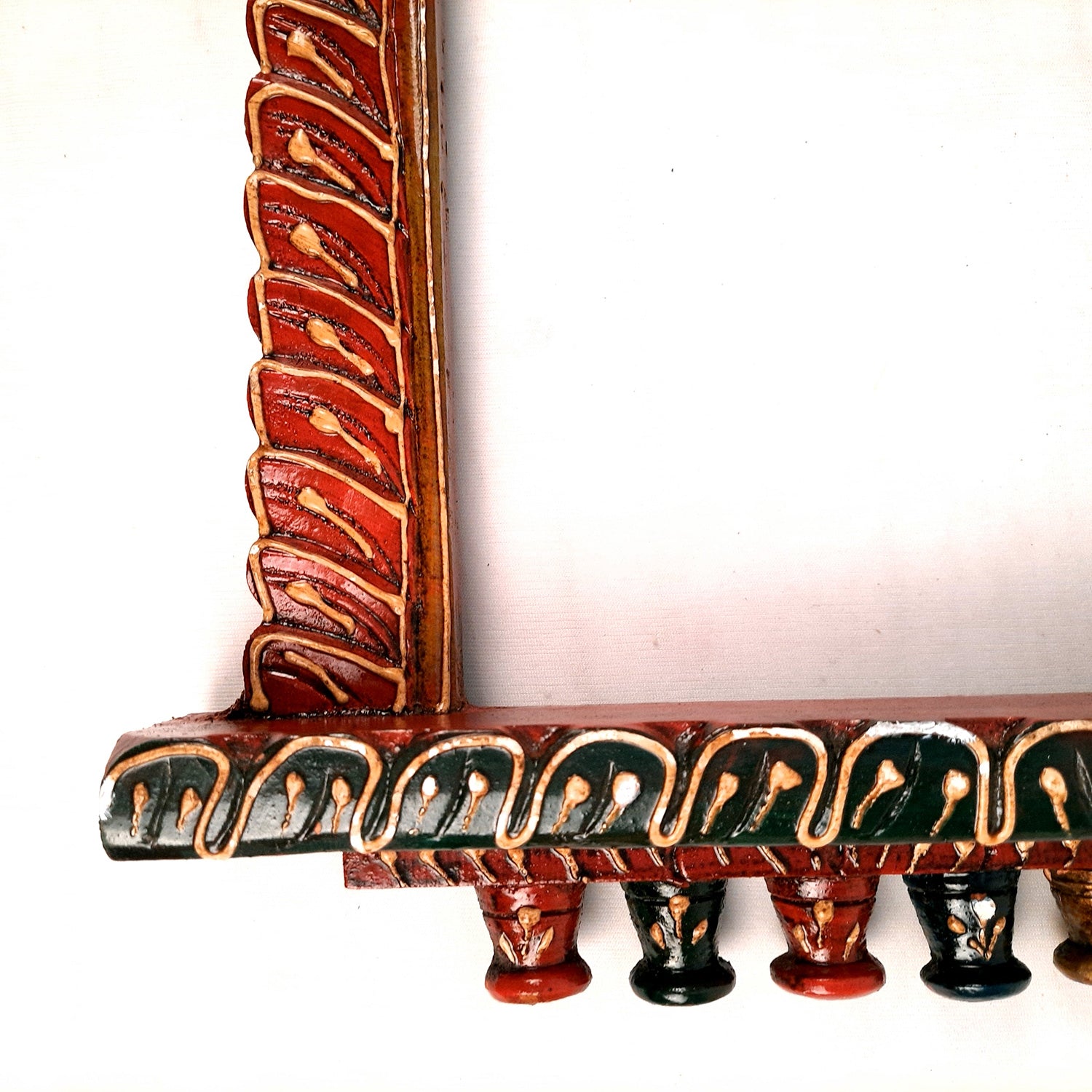 Jharokha Wooden Wall Hanging | Jharokha Frame Hangings - For Home, Wall Decor, Living room, Entrance Decoration & Gifts - 17 Inch - Apkamart