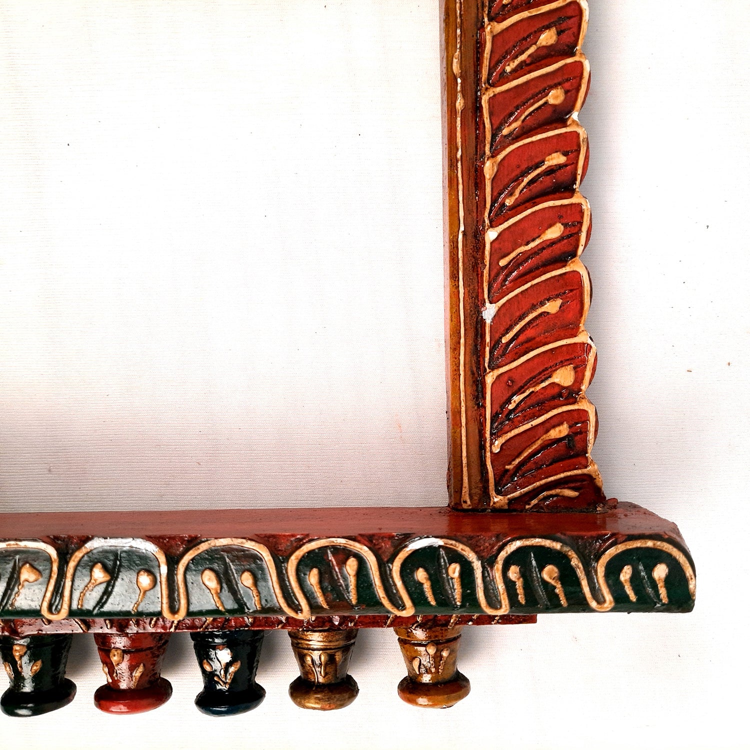 Jharokha Wooden Wall Hanging | Jharokha Frame Hangings - For Home, Wall Decor, Living room, Entrance Decoration & Gifts - 17 Inch - Apkamart