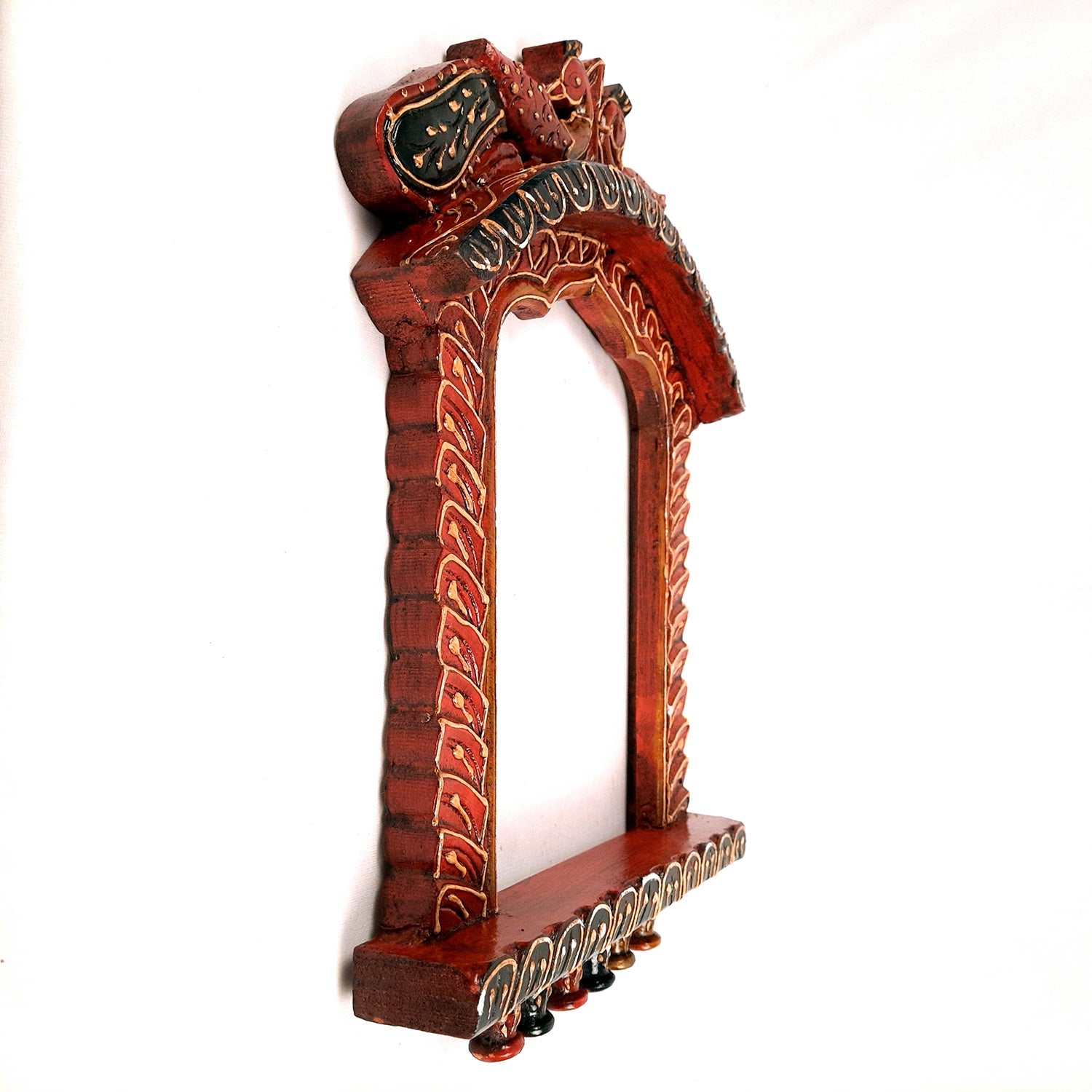 Jharokha Wooden Wall Hanging | Jharokha Frame Hangings - For Home, Wall Decor, Living room, Entrance Decoration & Gifts - 17 Inch - Apkamart