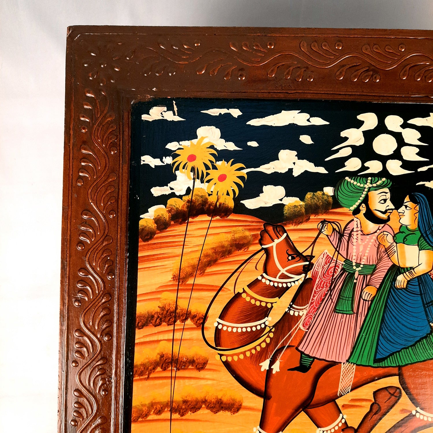 Puja Chowki Bajot| Wooden Choki For Sitting | Peeta - For Home, living Room, Corner, Mandir Decoration & Gifts - Apkamart