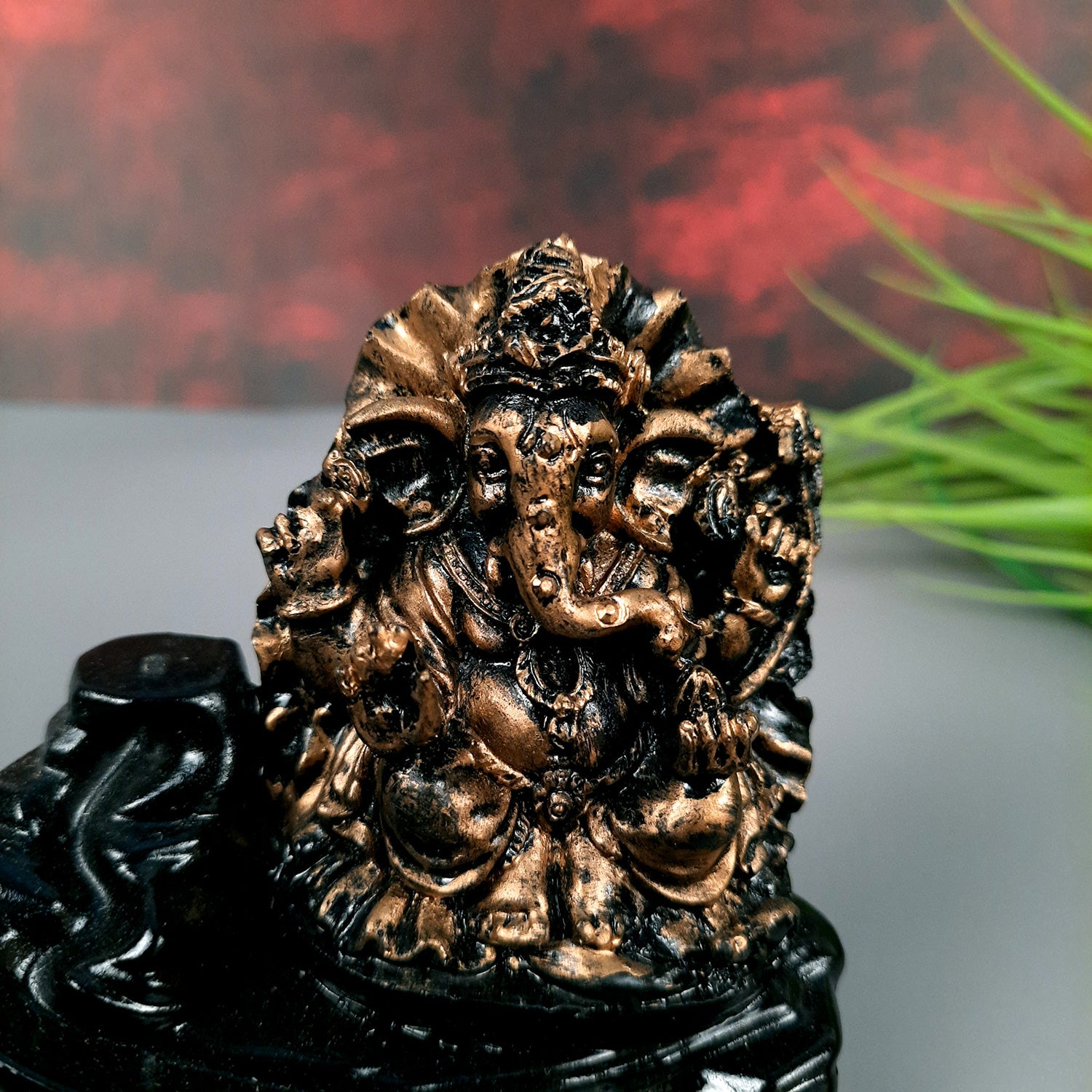 Ganesh Smoke Fountain | Backflow Incense Holder Burner Cum Decorative Showpiece | Smoke Waterfall - For Home, Puja, Living room, Office Decor & Gift - Apkamart