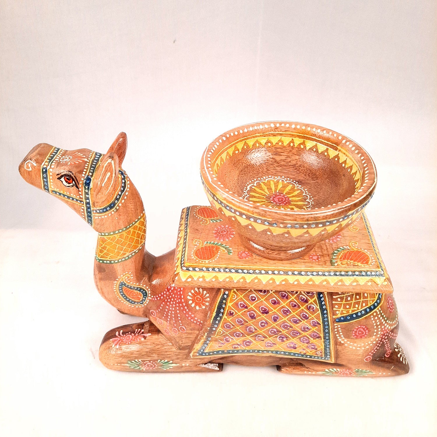 Elephant & Camel Showpiece With Bowl | Animal Figurines - for Vastu, Showpieces for Home Table, Living Room Decor & Gifts -apkamart #Style_Camel