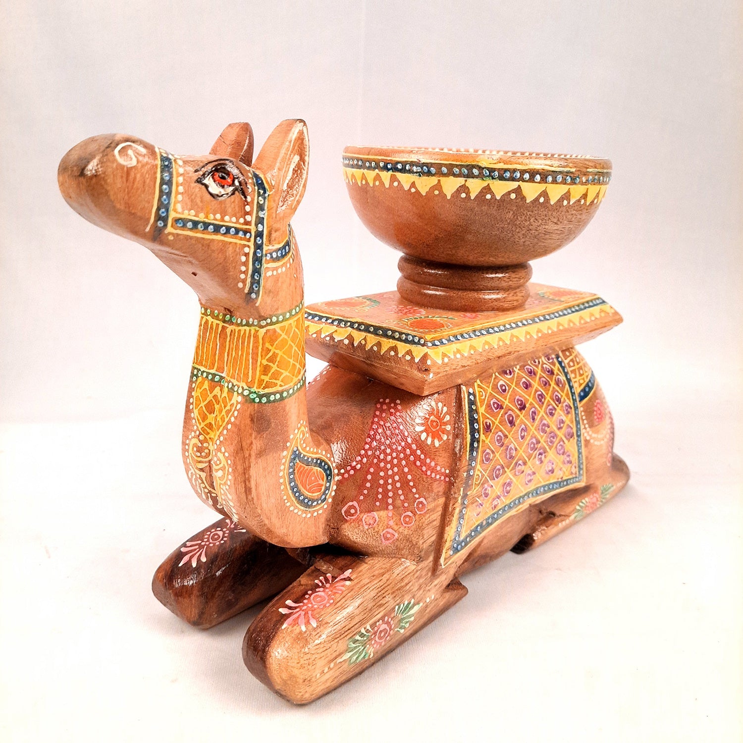 Elephant & Camel Showpiece With Bowl | Animal Figurines - for Vastu, Showpieces for Home Table, Living Room Decor & Gifts -apkamart #Style_Camel